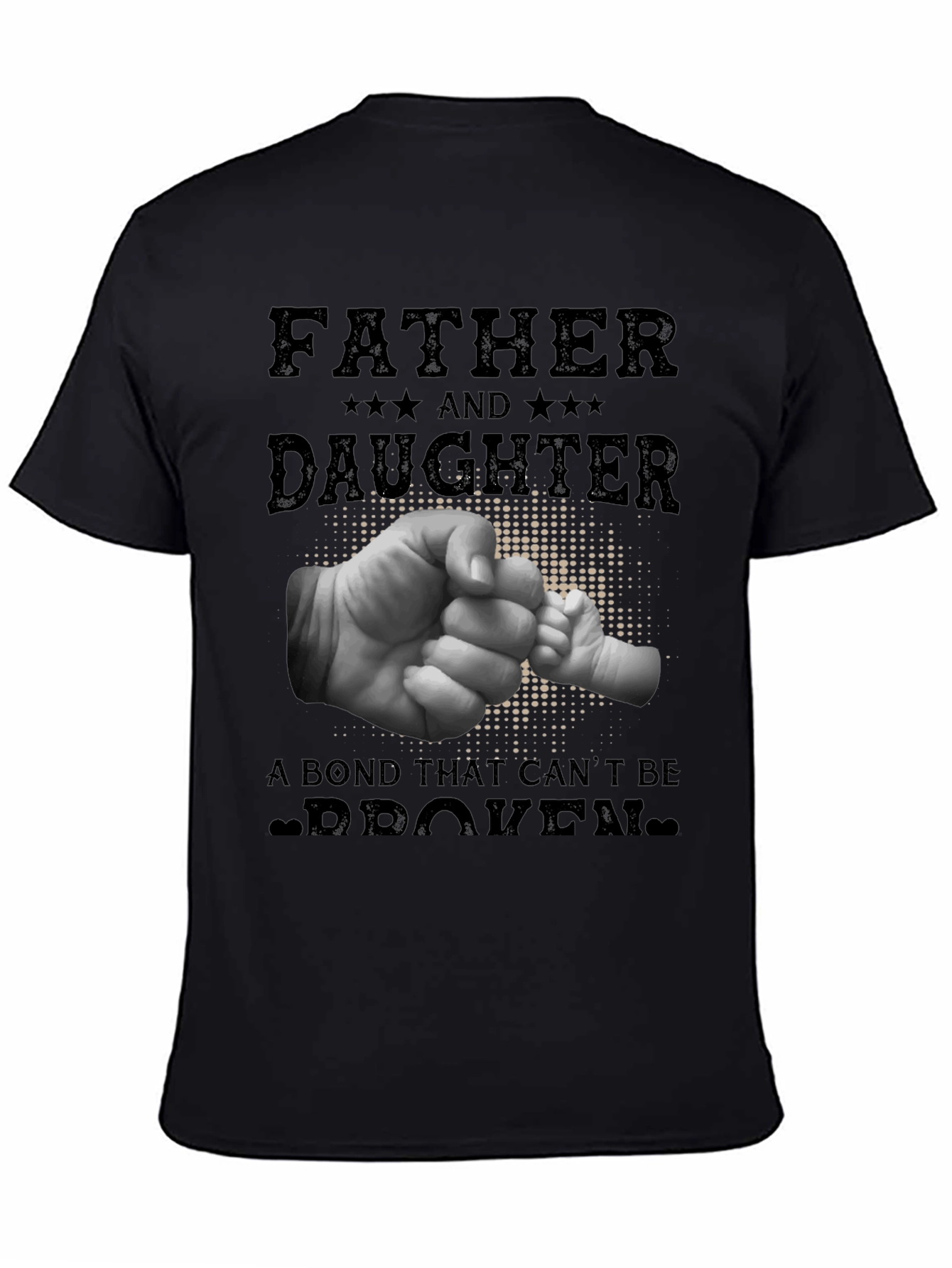 Father & Daughter Bond Graphic Tee - Black