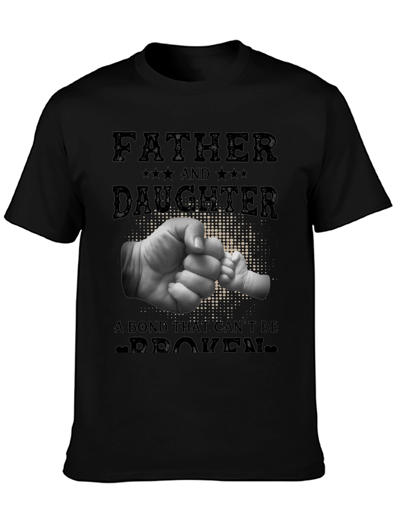 Father & Daughter Bond Graphic Tee - Black