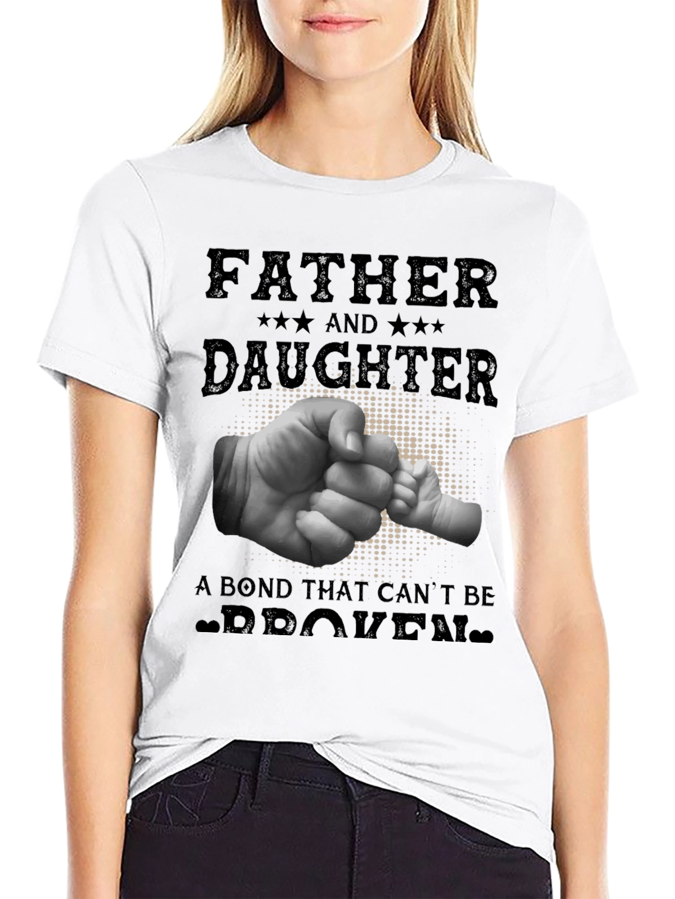 Father & Daughter Bond Graphic Tee - Black