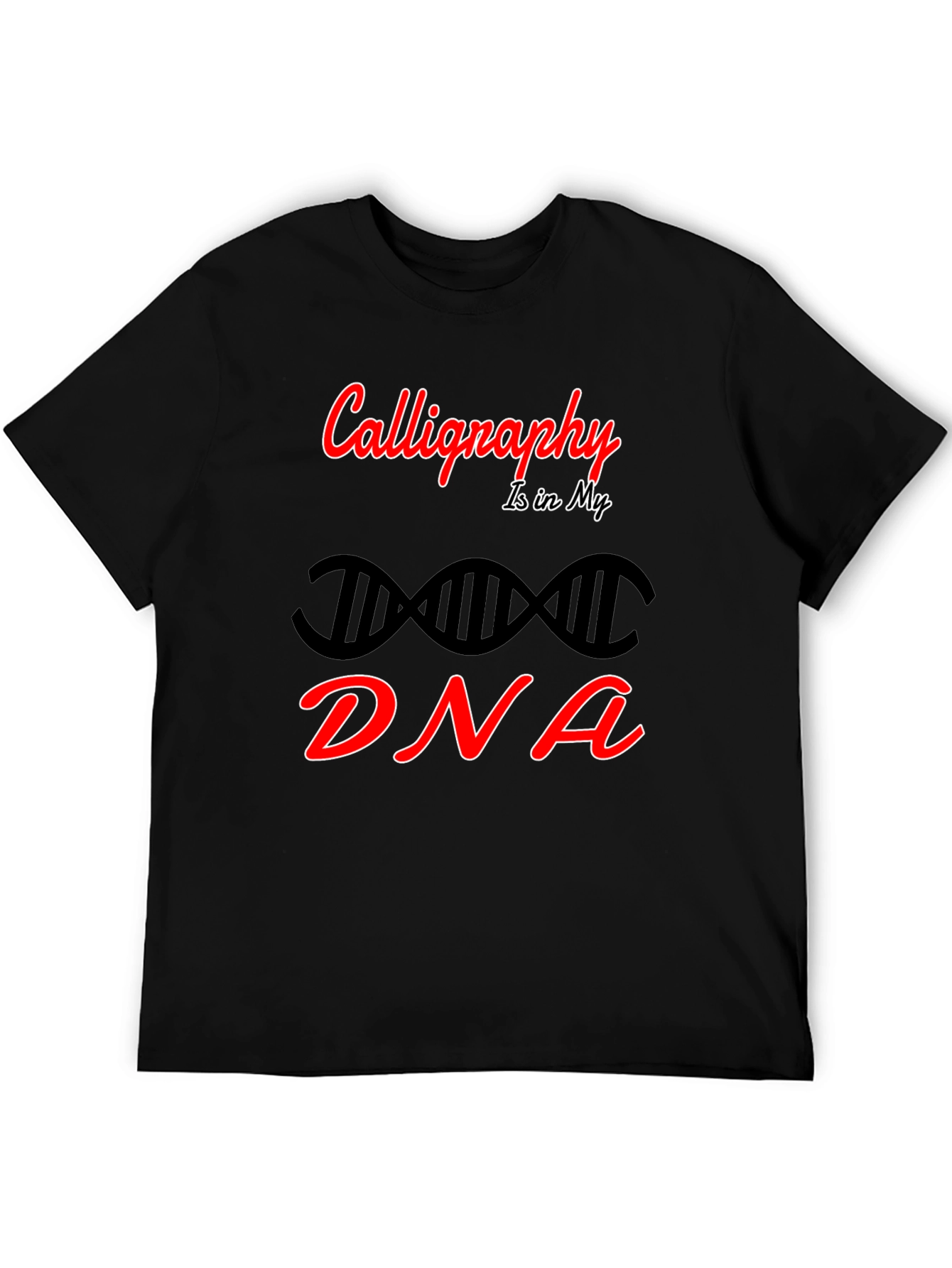 Calligraphy DNA Graphic Tee - Artistic Expression