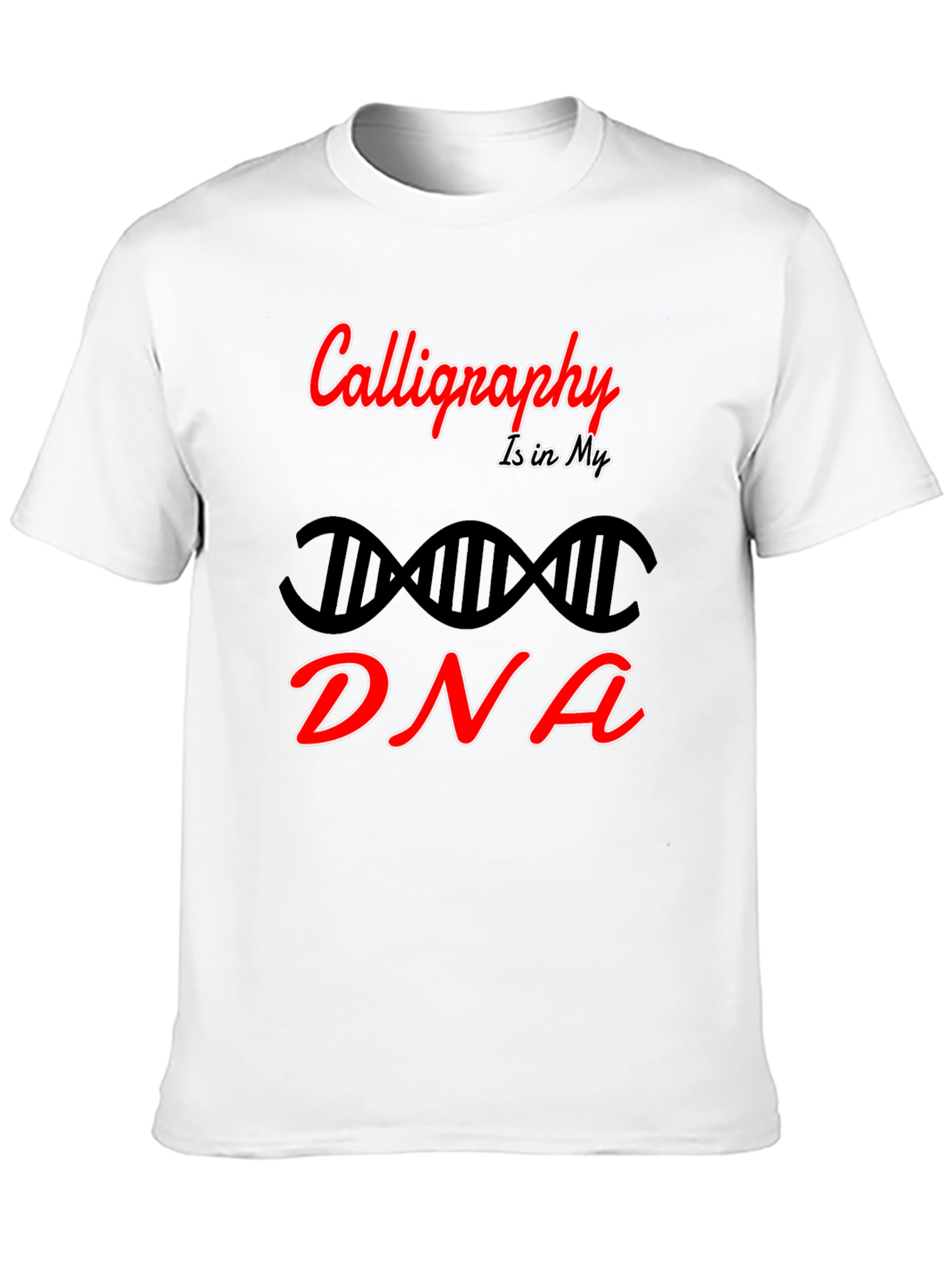 Calligraphy DNA Graphic Tee - Artistic Expression