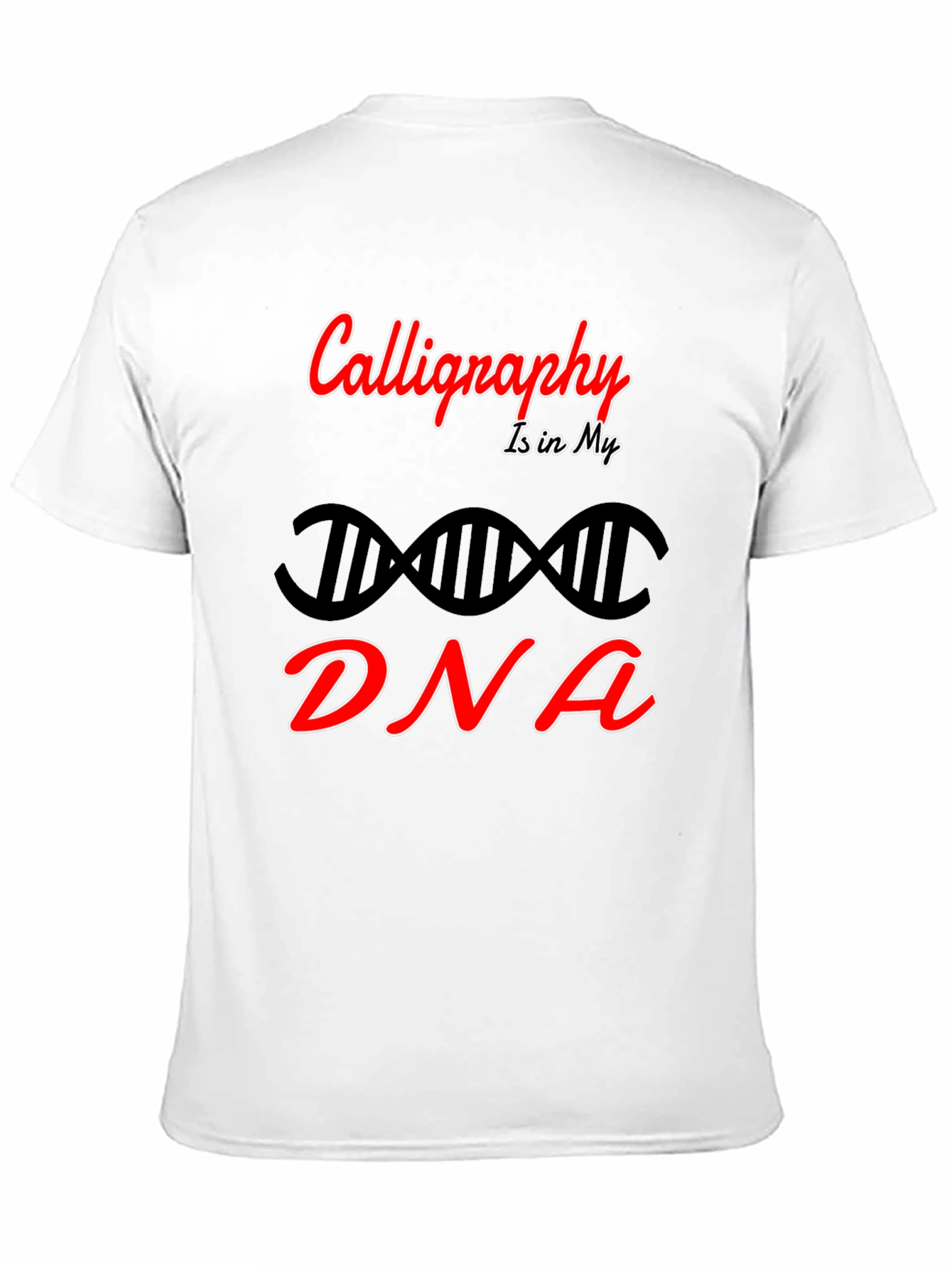 Calligraphy DNA Graphic Tee - Artistic Expression