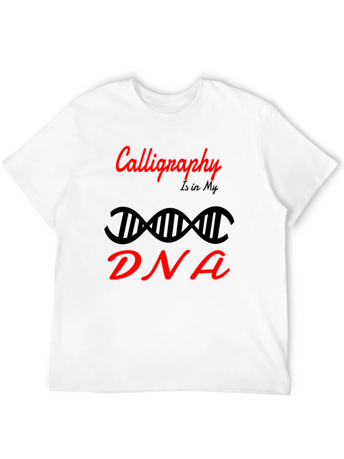 Calligraphy DNA Graphic Tee - Artistic Expression