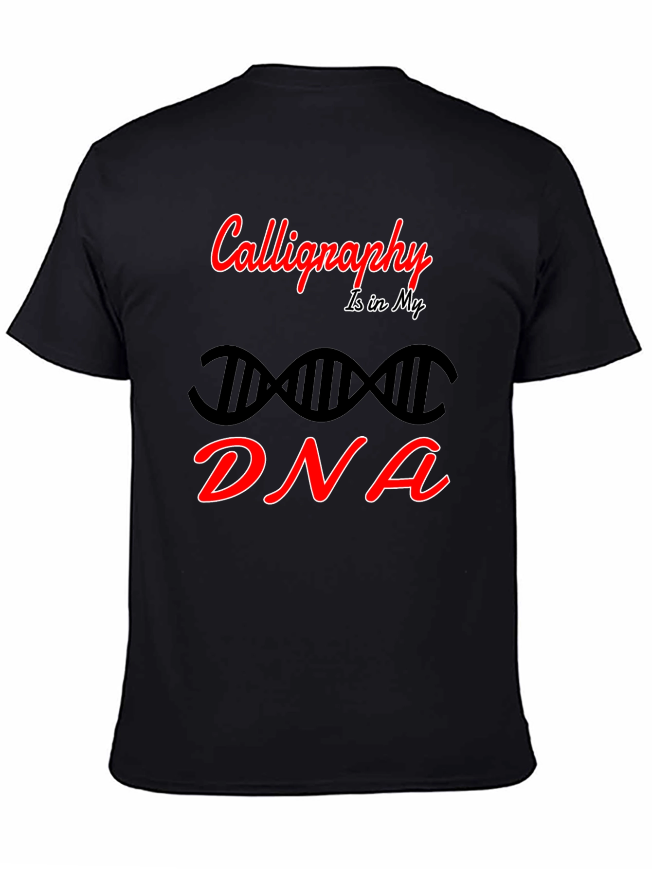Calligraphy DNA Graphic Tee - Artistic Expression