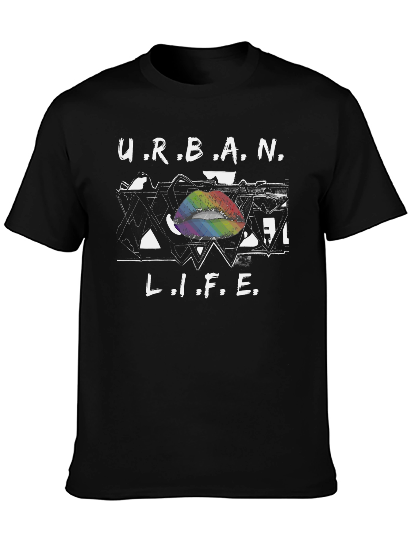 Urban Life Rainbow Lips T-Shirt