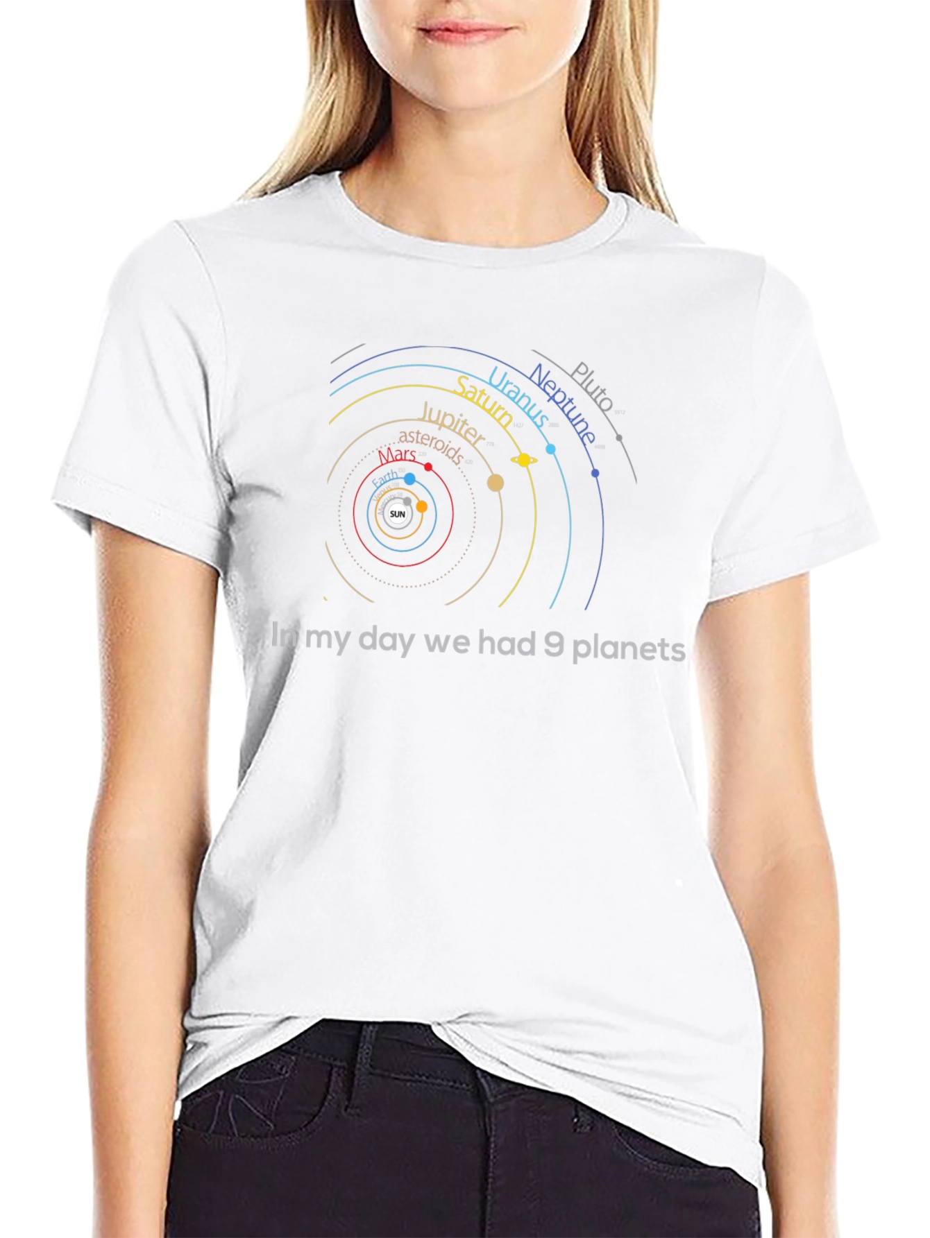 9 Planets T-Shirt - Retro Space Geek Tee