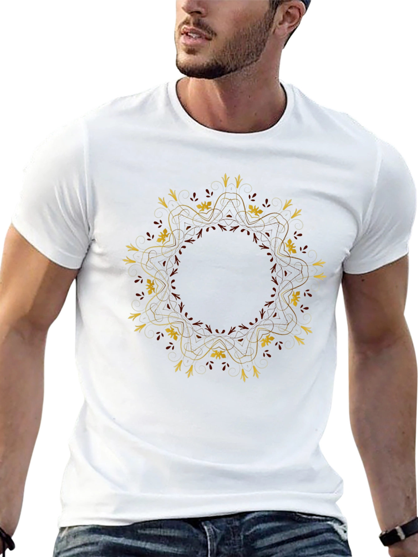 Elegant Mandala Graphic T-Shirt - Unisex Black Tee
