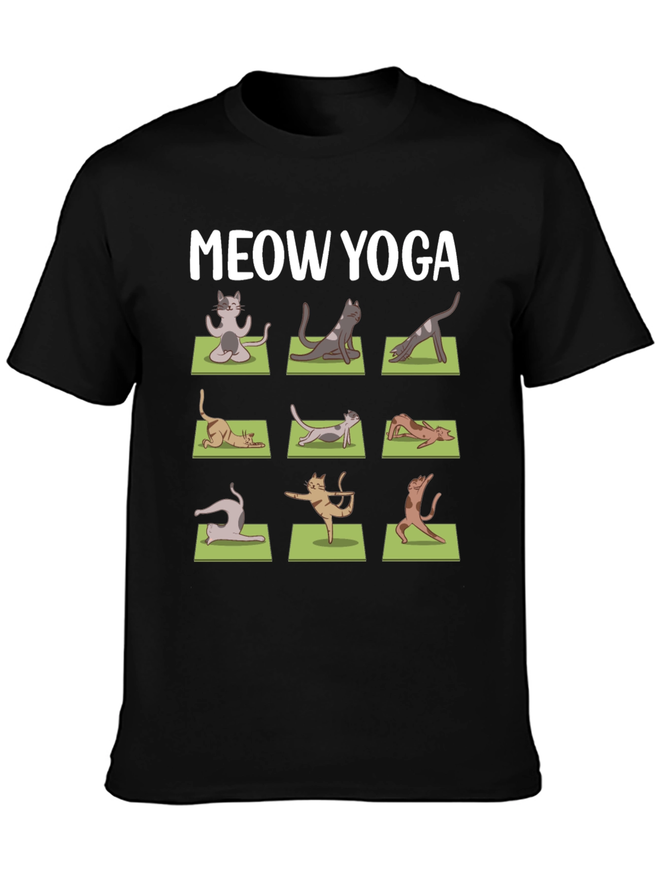 Meow Yoga T-Shirt - Cat Poses
