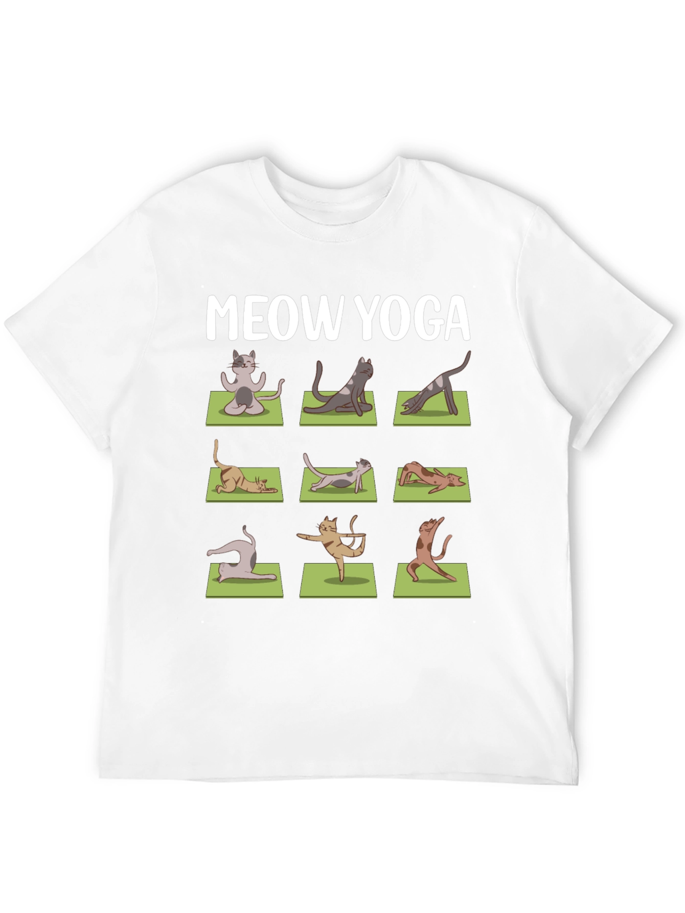 Meow Yoga T-Shirt - Cat Poses