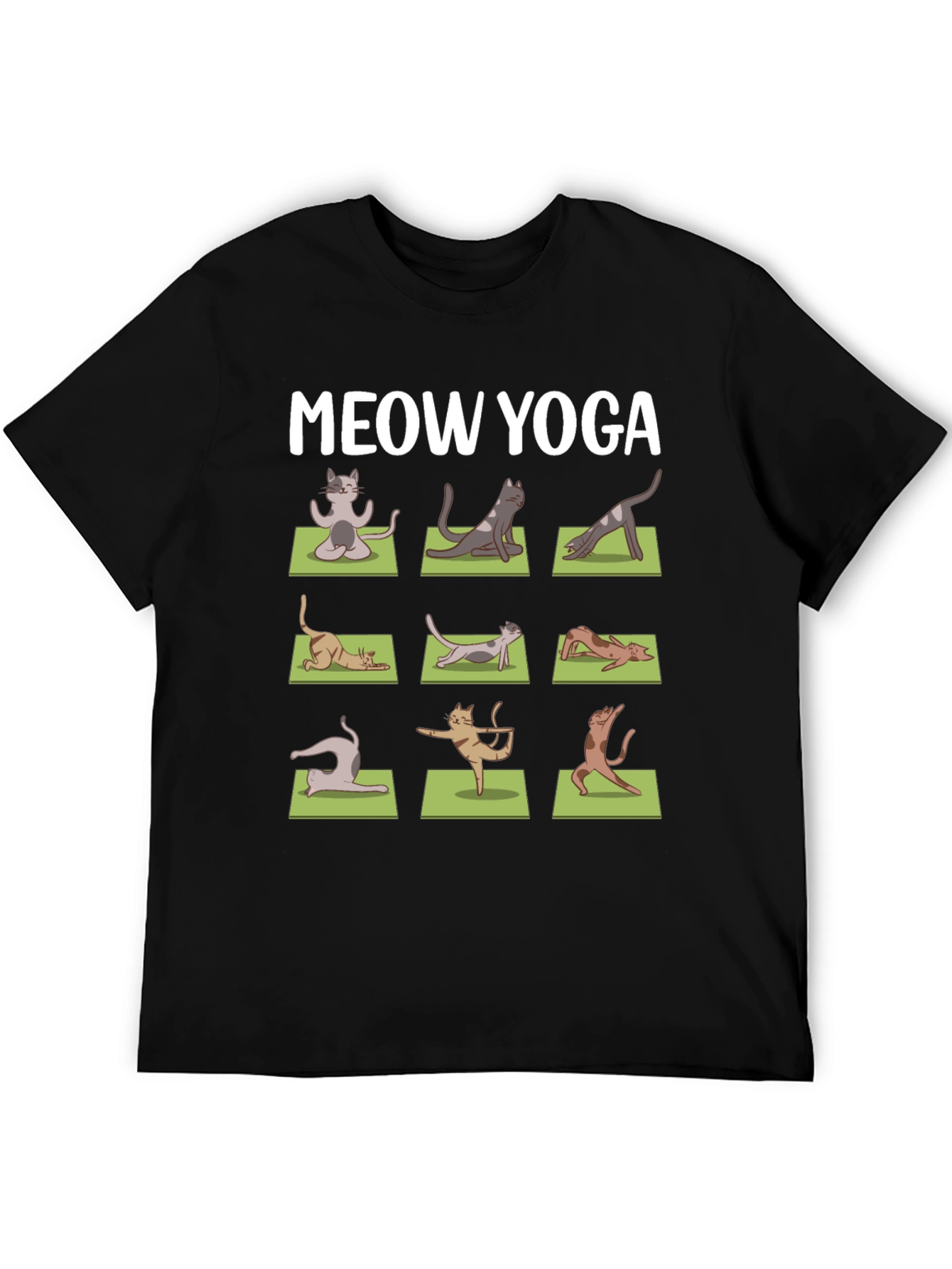 Meow Yoga T-Shirt - Cat Poses