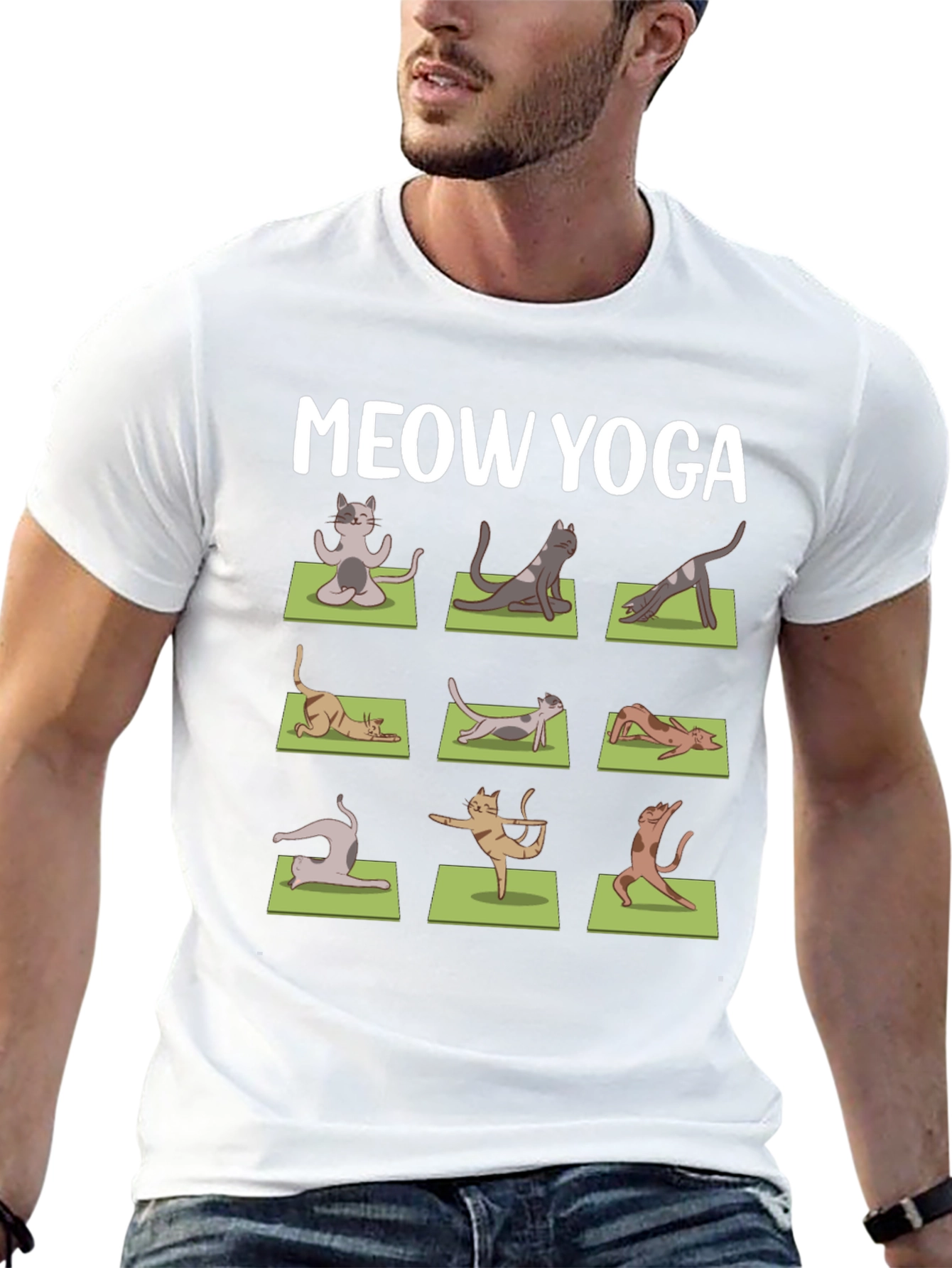 Meow Yoga T-Shirt - Cat Poses