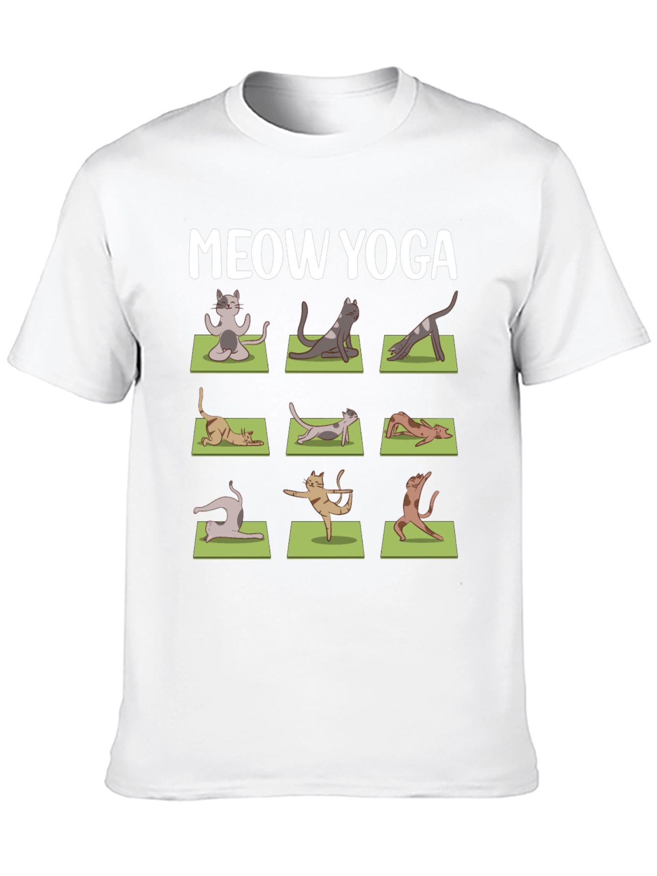 Meow Yoga T-Shirt - Cat Poses