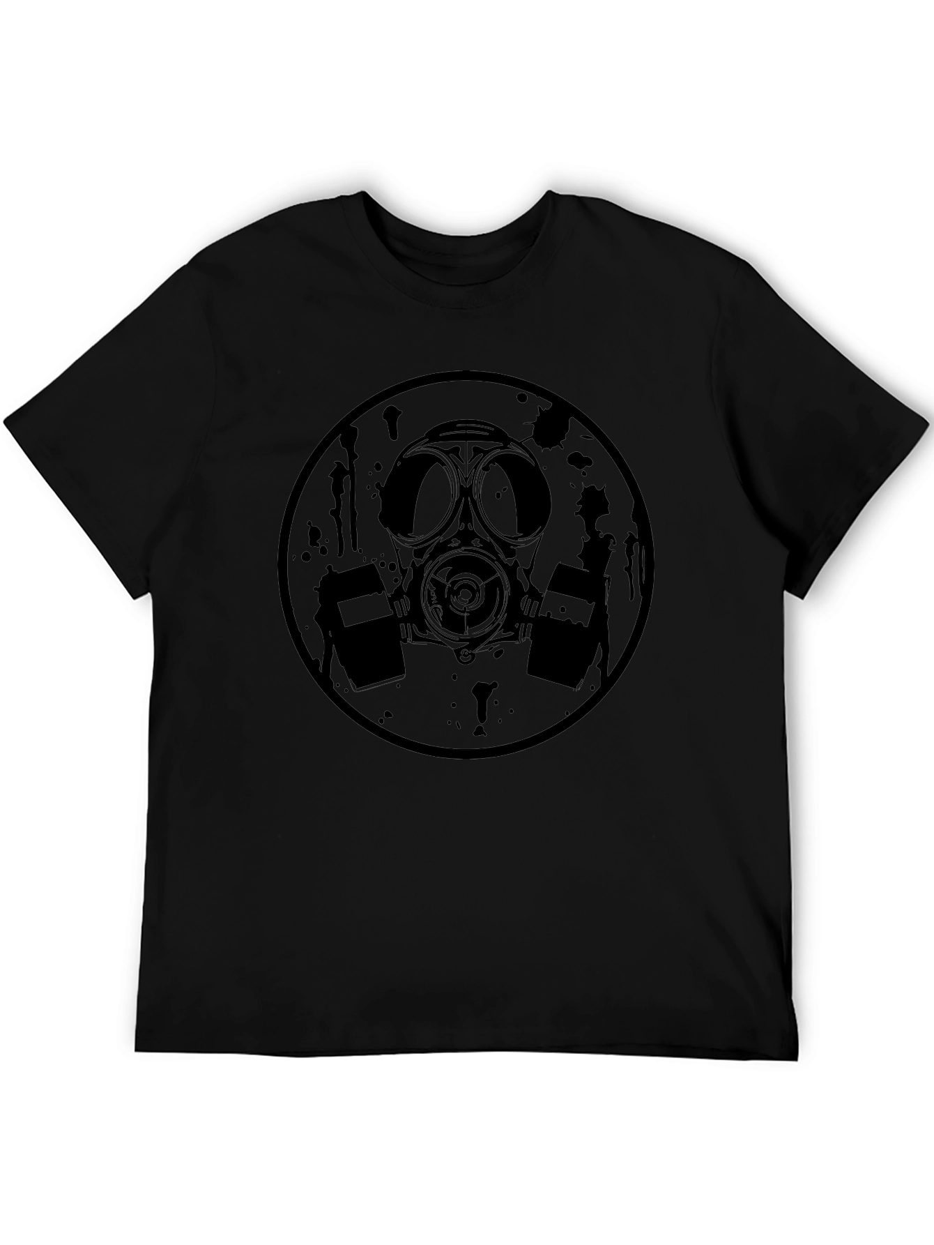 Gas Mask Graphic Print T-Shirt - Bold Statement Tee