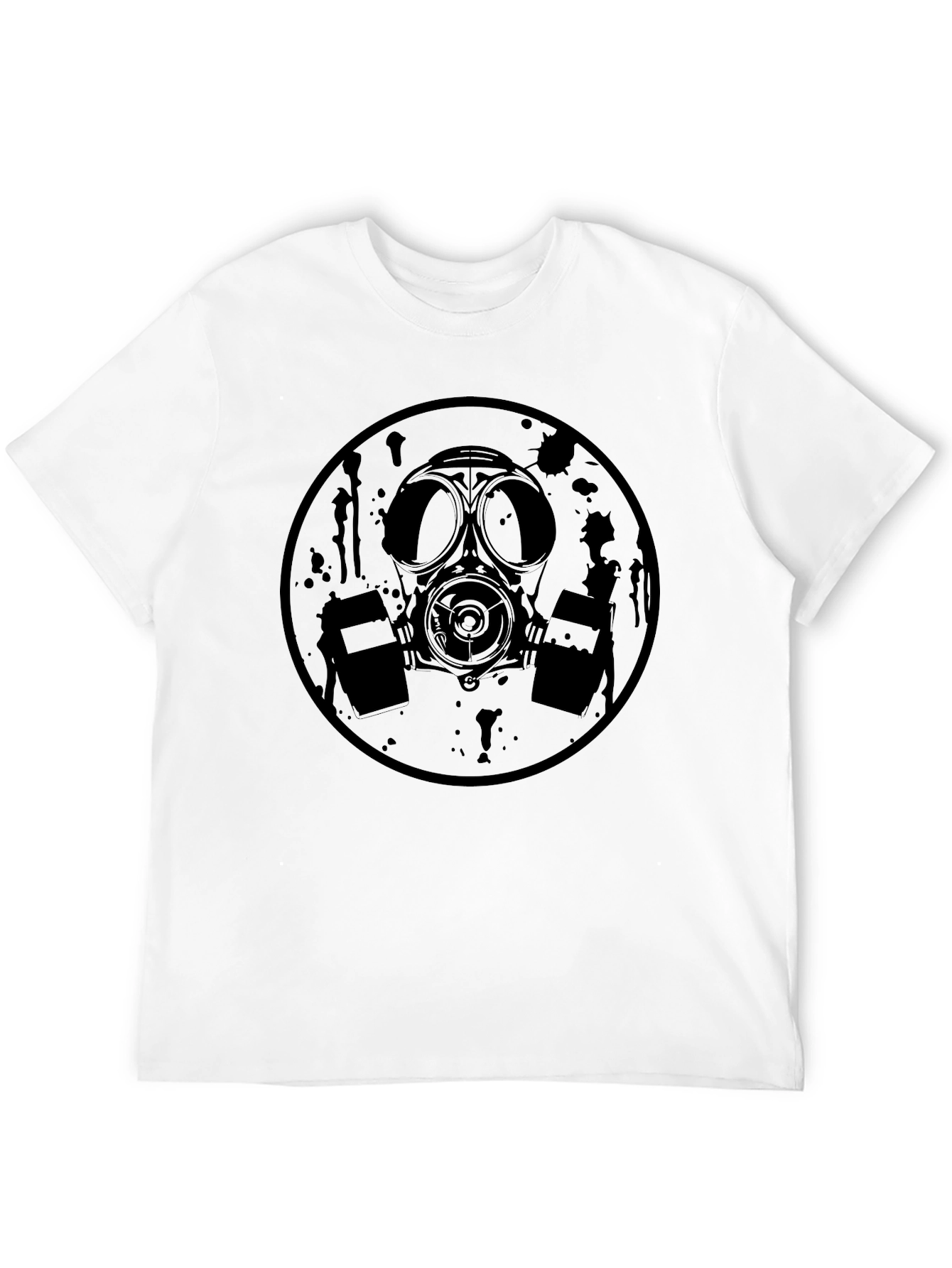 Gas Mask Graphic Print T-Shirt - Bold Statement Tee