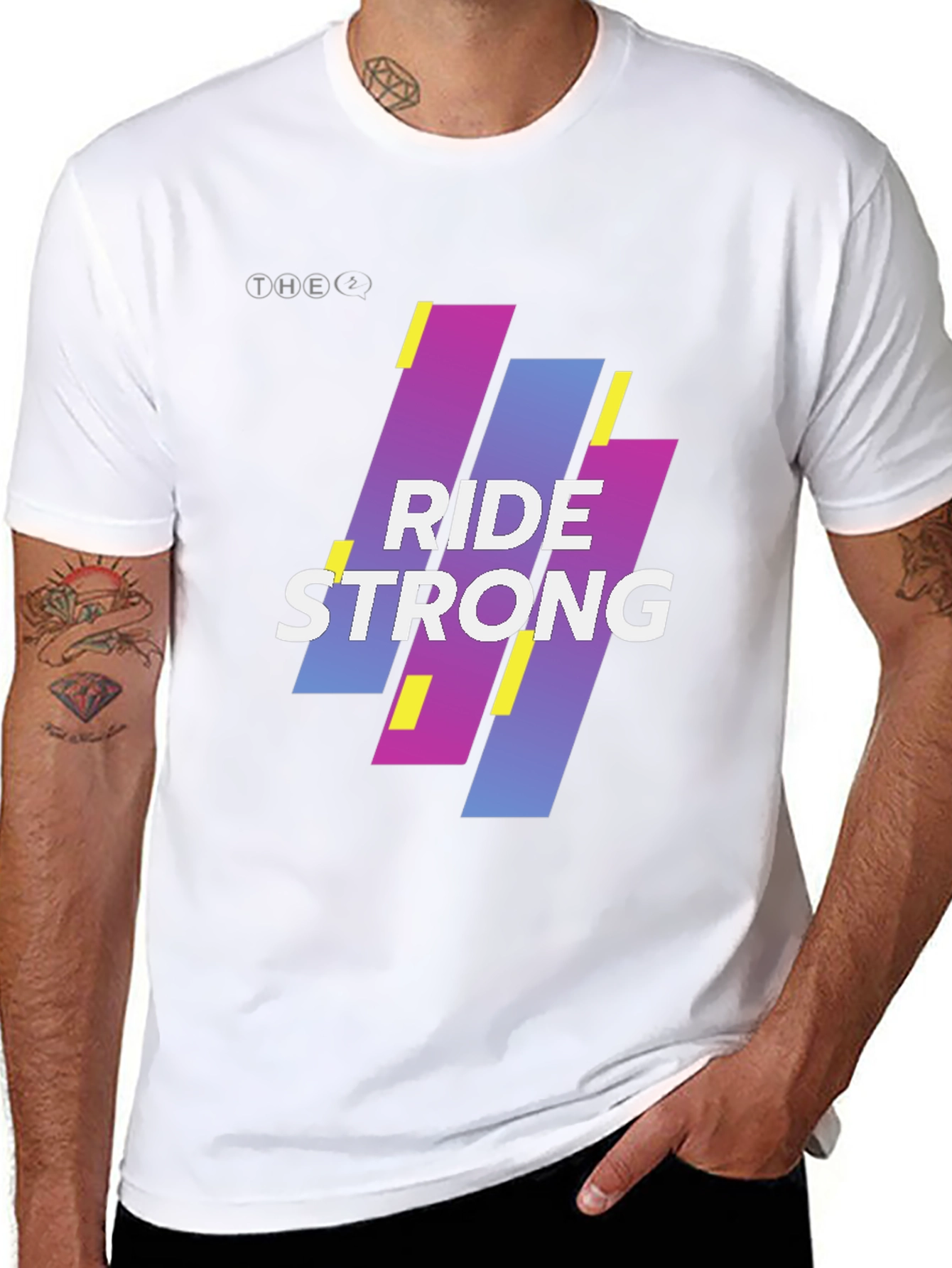 Ride Strong Graphic Tee - Black Cotton Blend