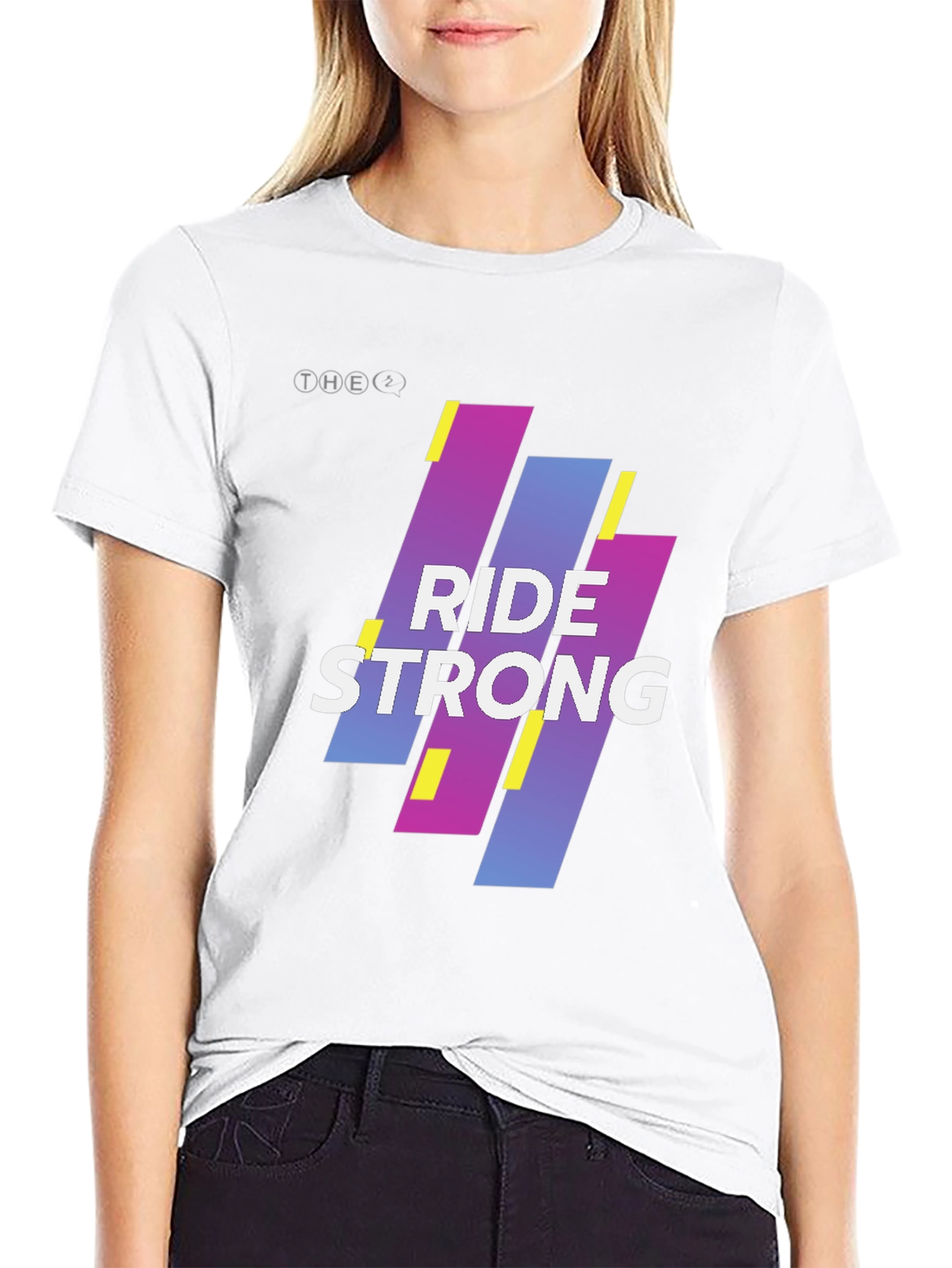 Ride Strong Graphic Tee - Black Cotton Blend
