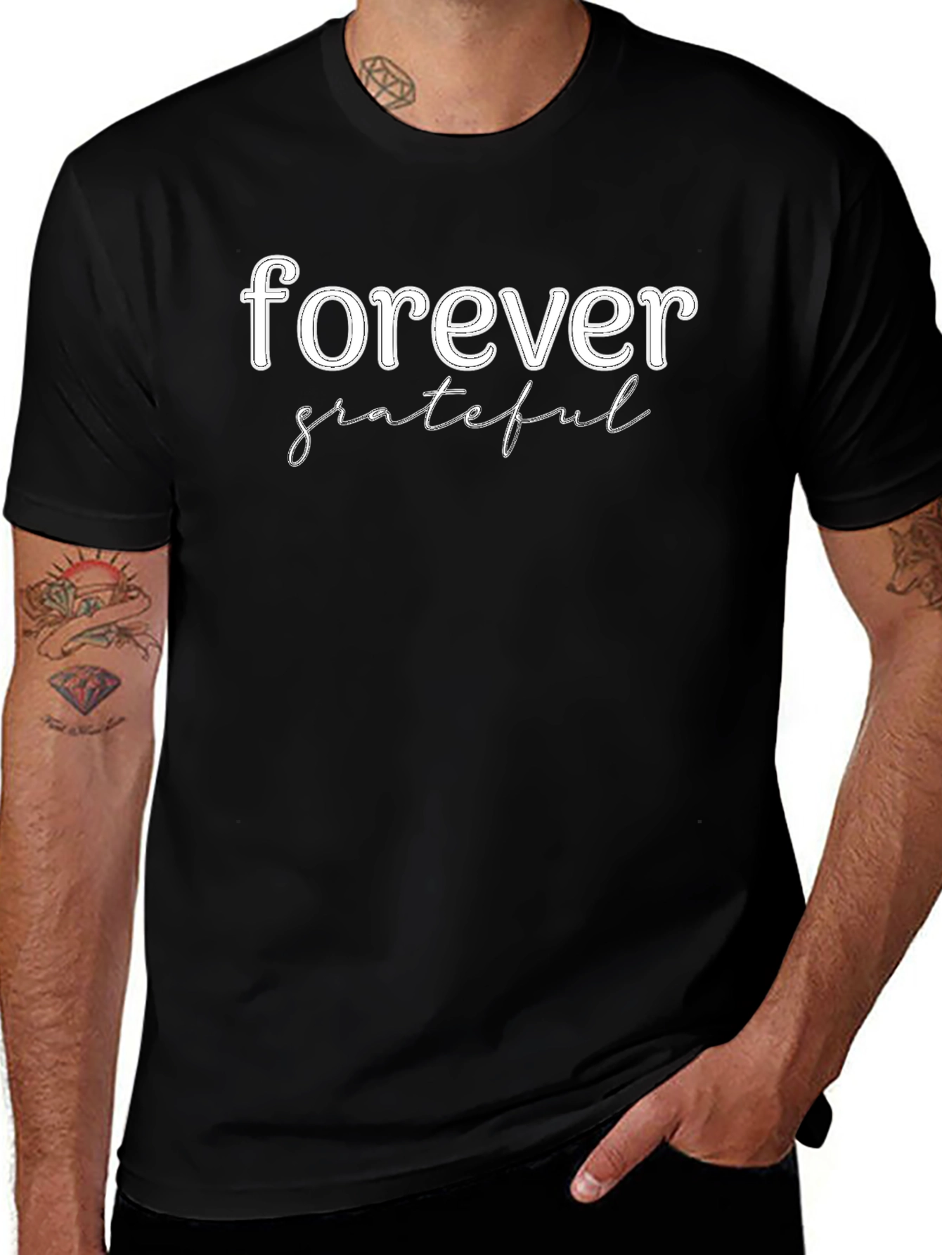Forever Grateful Graphic T-Shirt - Casual Comfort