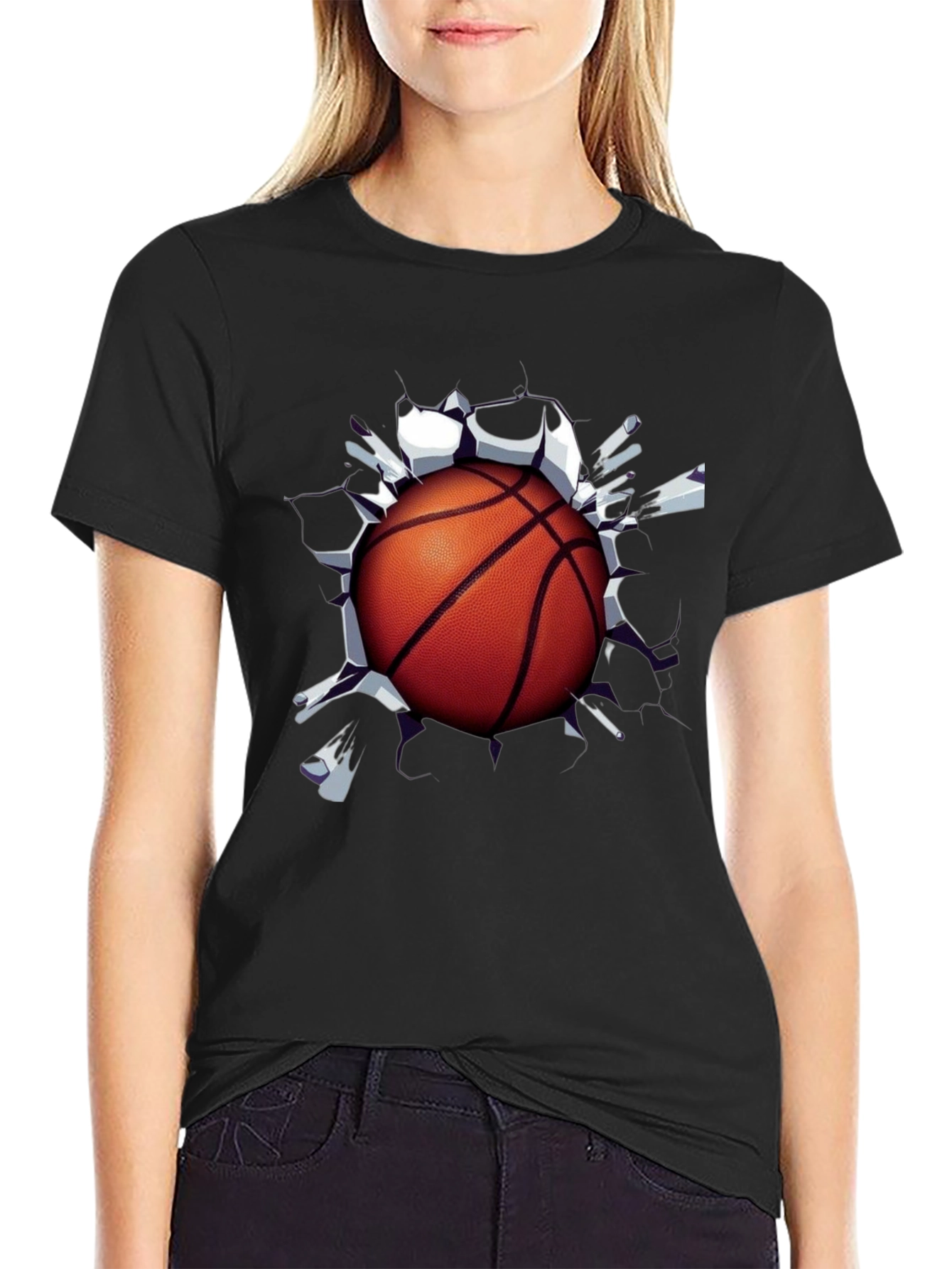 Basketball Through Shirt Graphic Tee