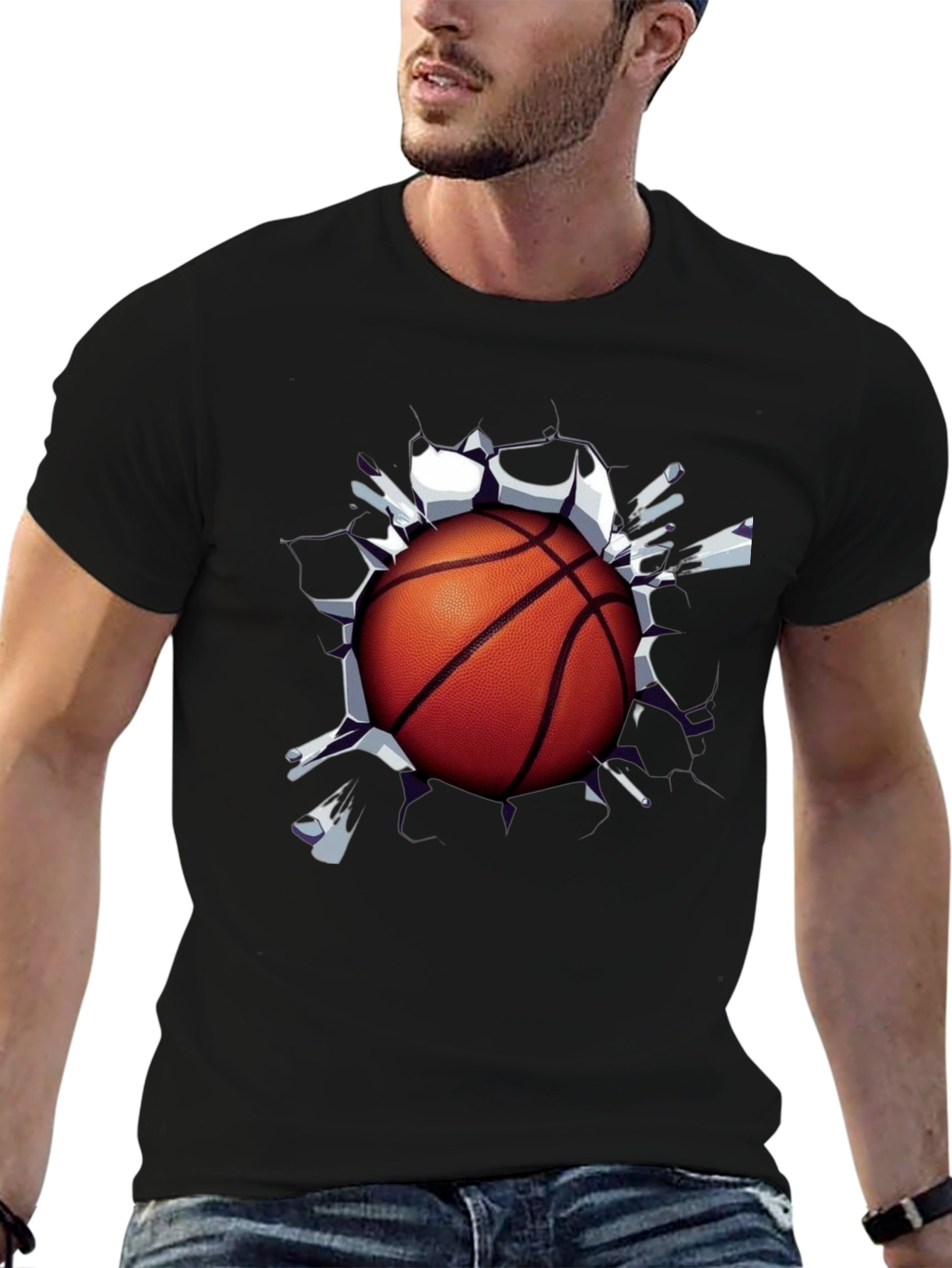 Basketball Through Shirt Graphic Tee