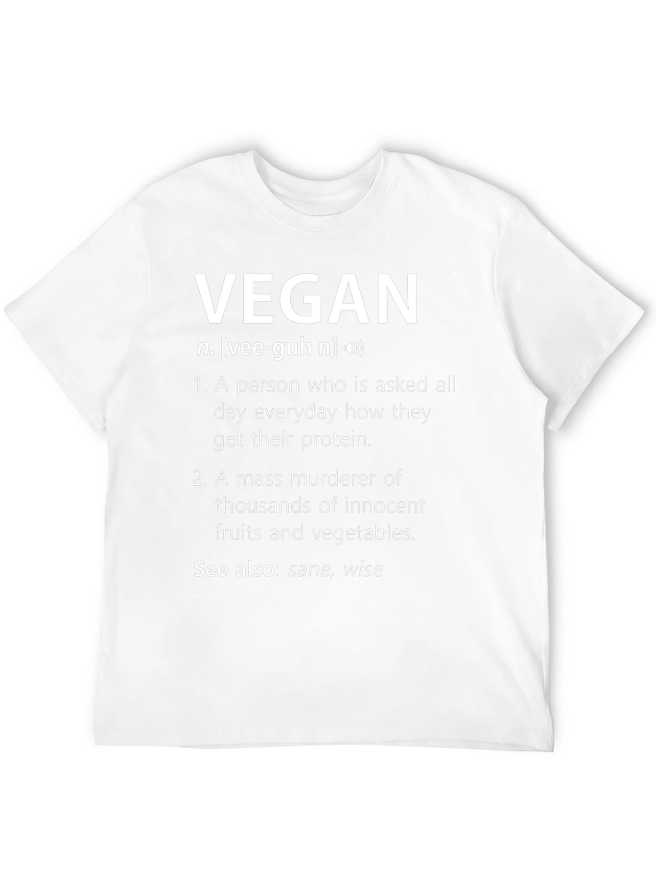 Vegan Definition T-Shirt - Humorous Graphic Tee