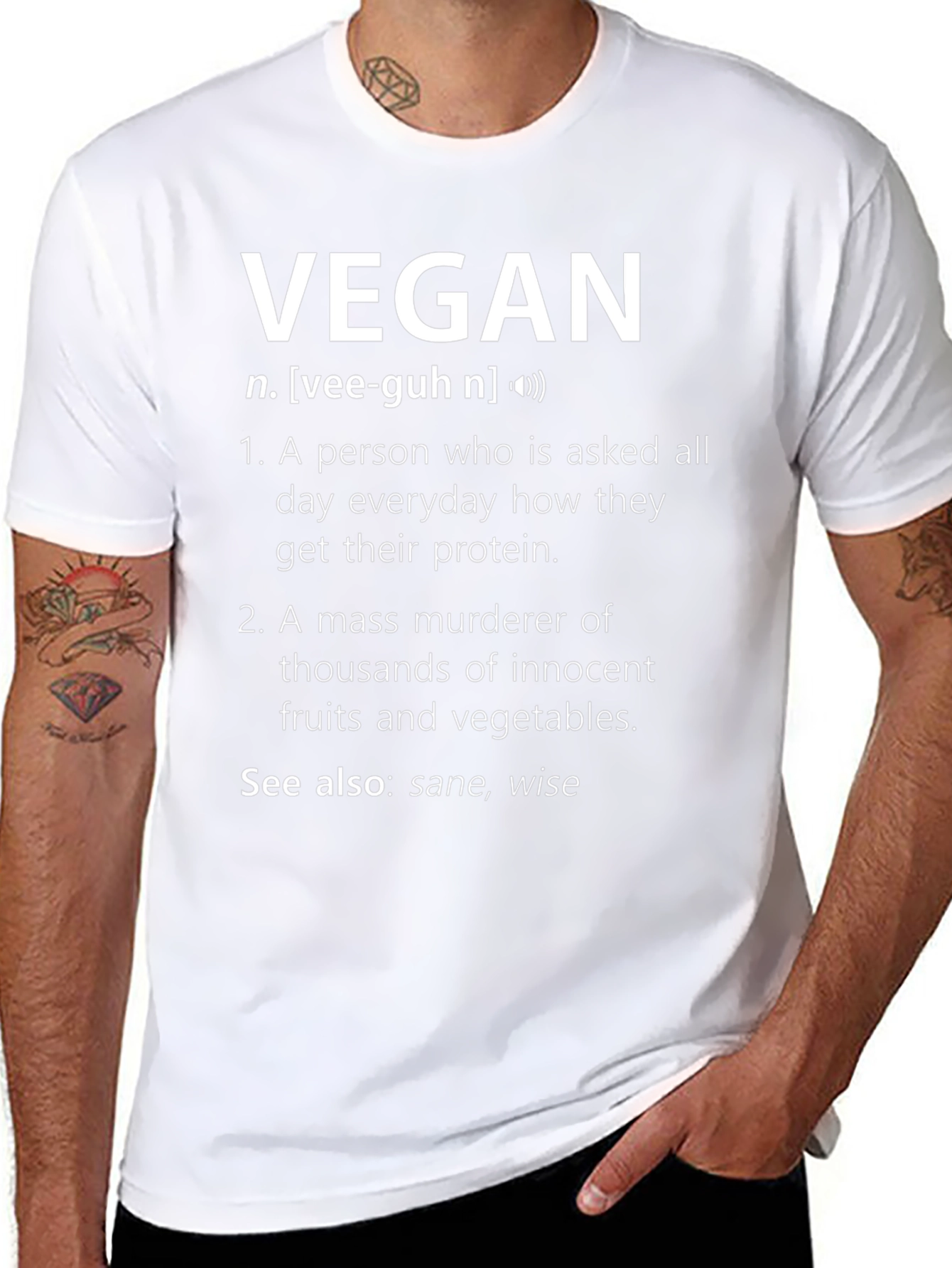Vegan Definition T-Shirt - Humorous Graphic Tee