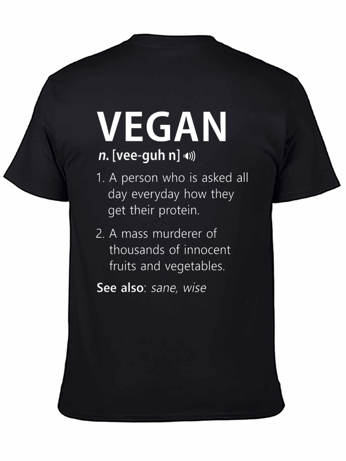 Vegan Definition T-Shirt - Humorous Graphic Tee