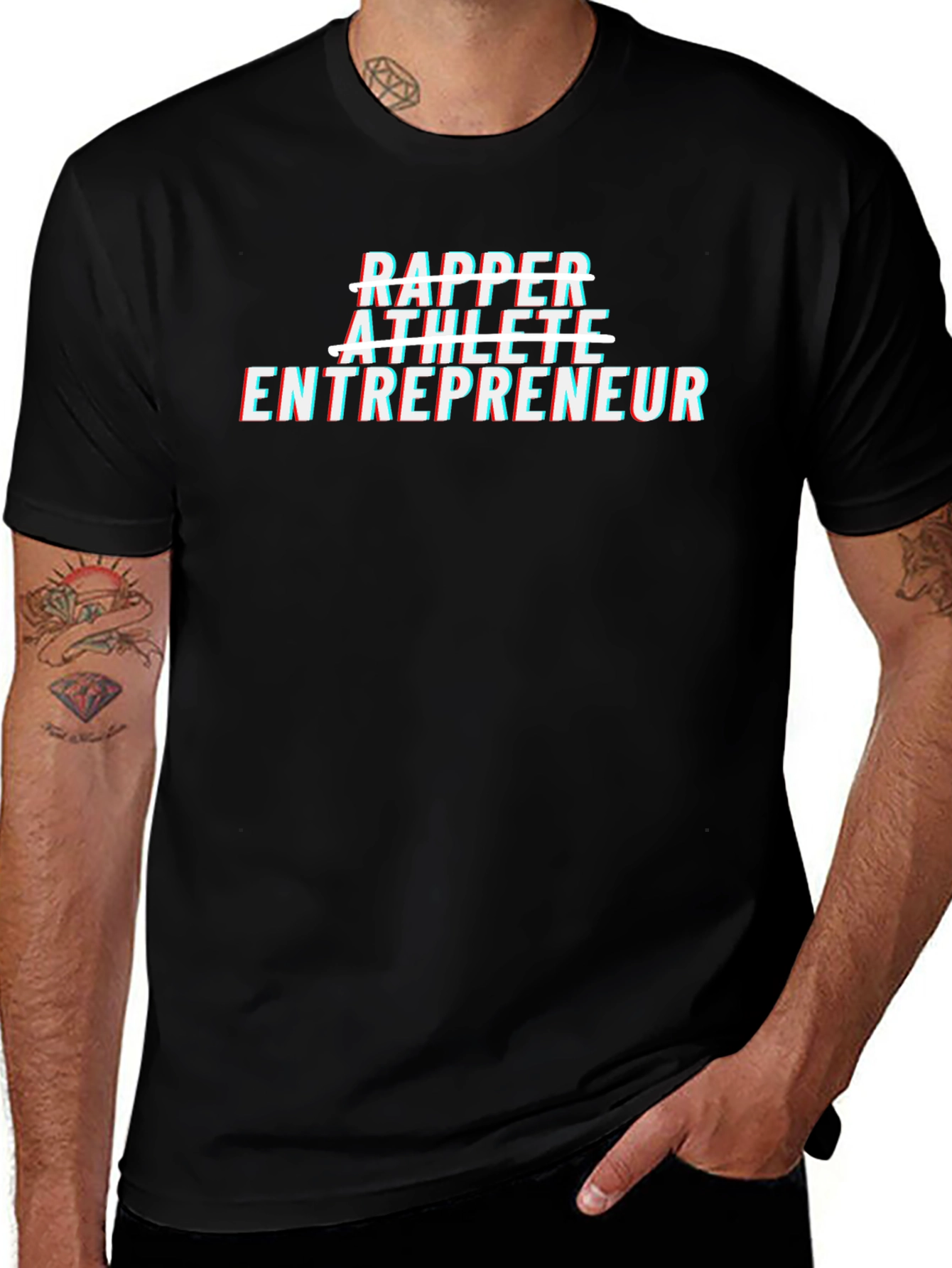 Rapper Athlete Entrepreneur Black T-Shirt
