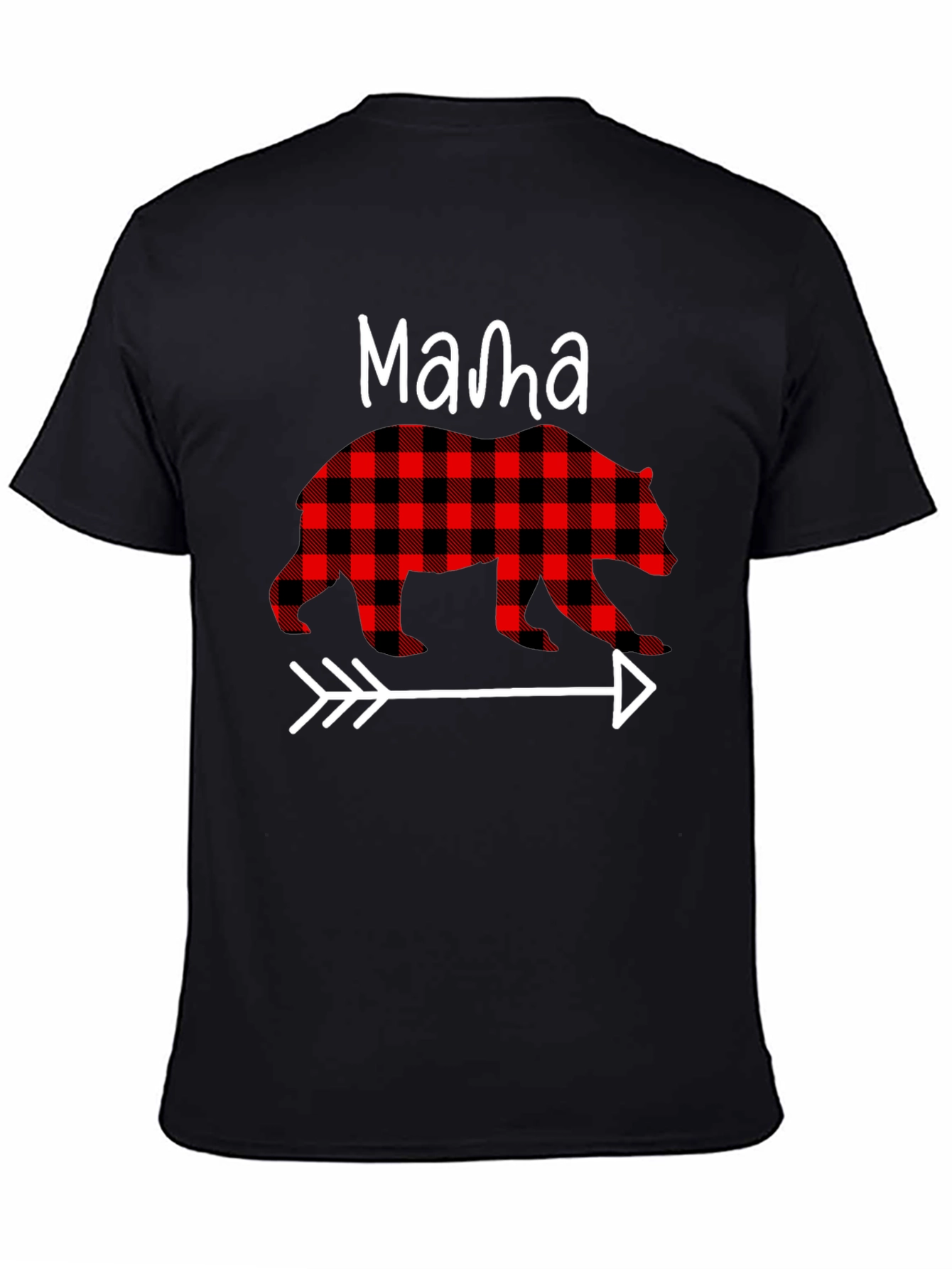 Mama Bear Plaid Arrow Graphic Tee