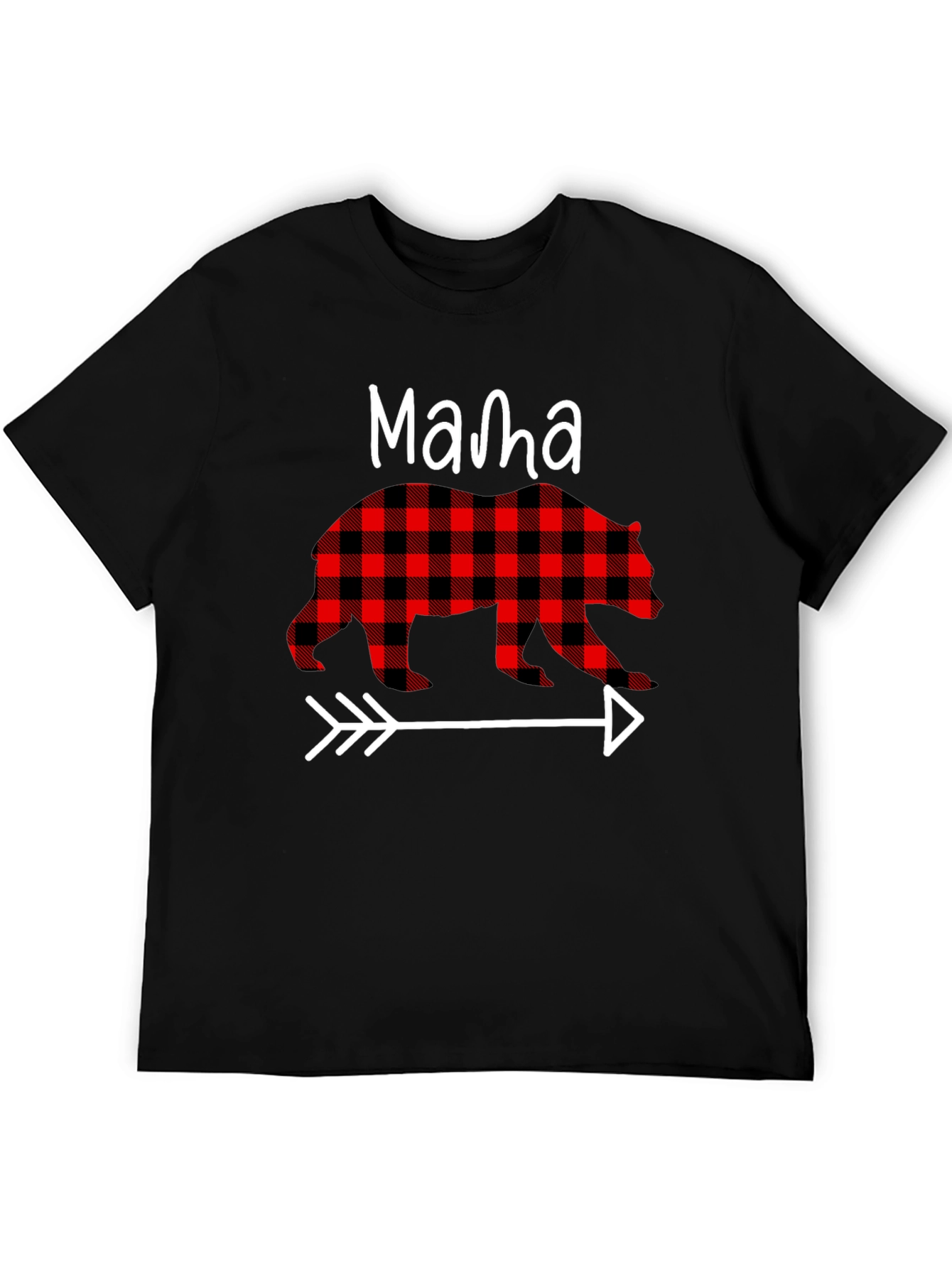 Mama Bear Plaid Arrow Graphic Tee