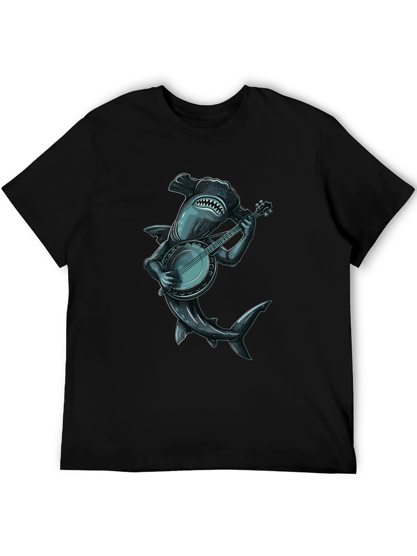 Shark Banjo Player Graphic Tee