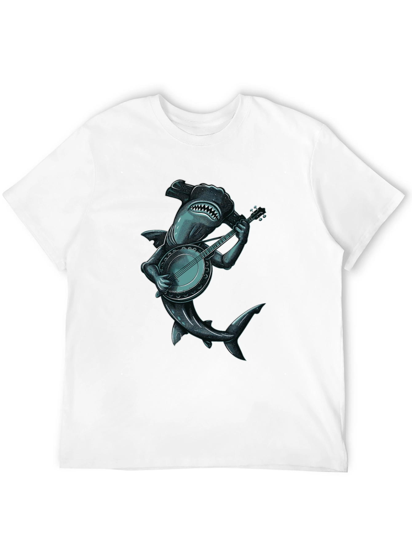 Shark Banjo Player Graphic Tee