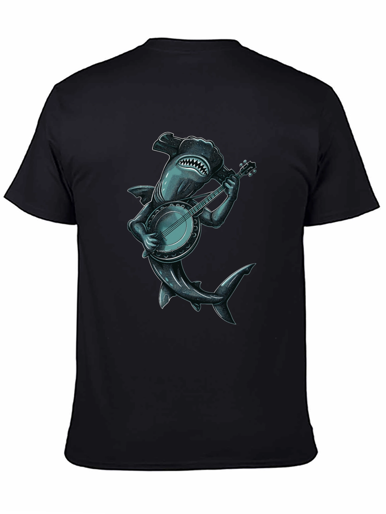 Shark Banjo Player Graphic Tee