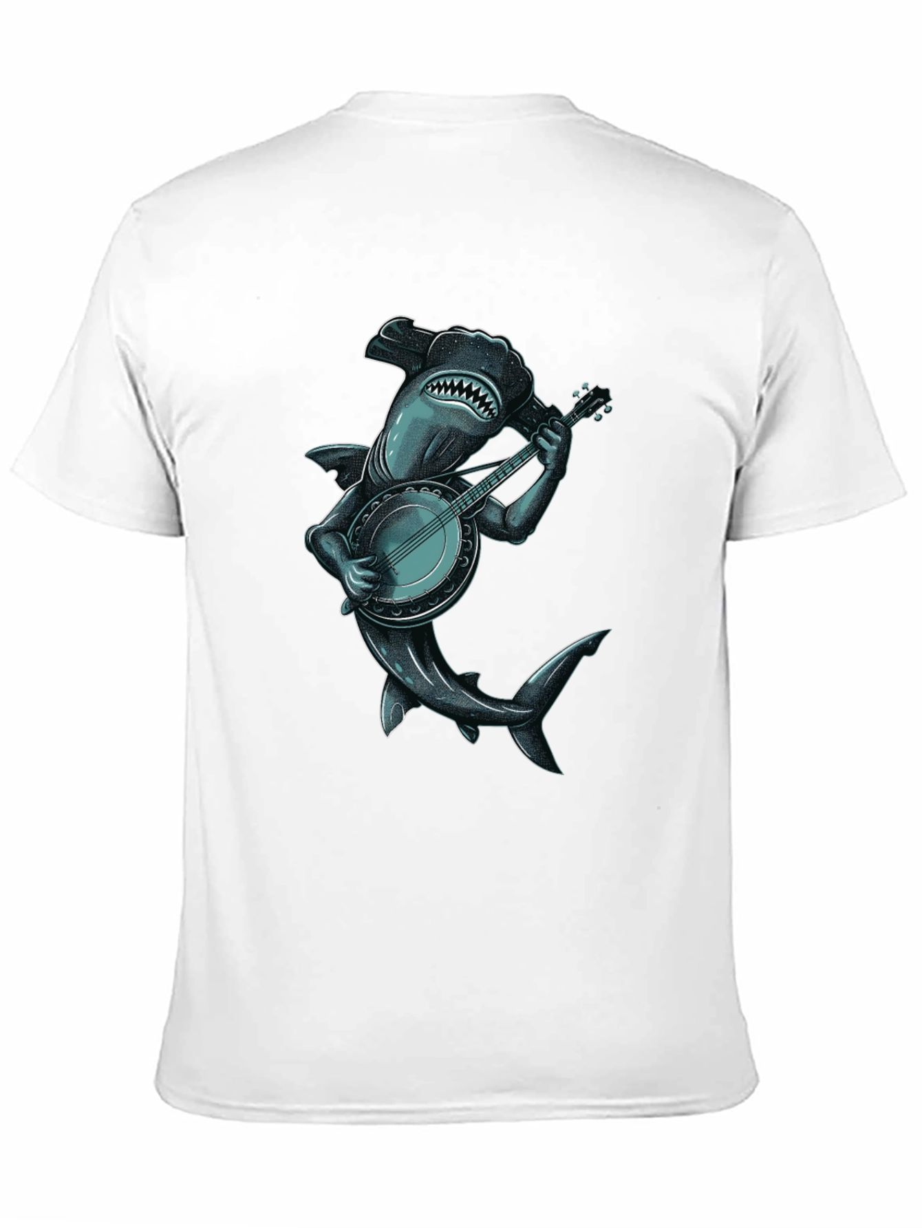 Shark Banjo Player Graphic Tee