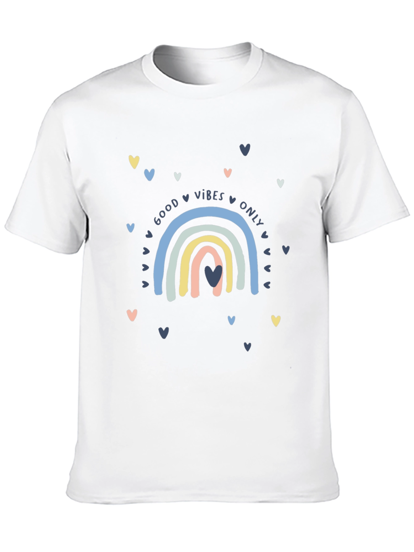 Good Vibes Rainbow Graphic Tee - Black