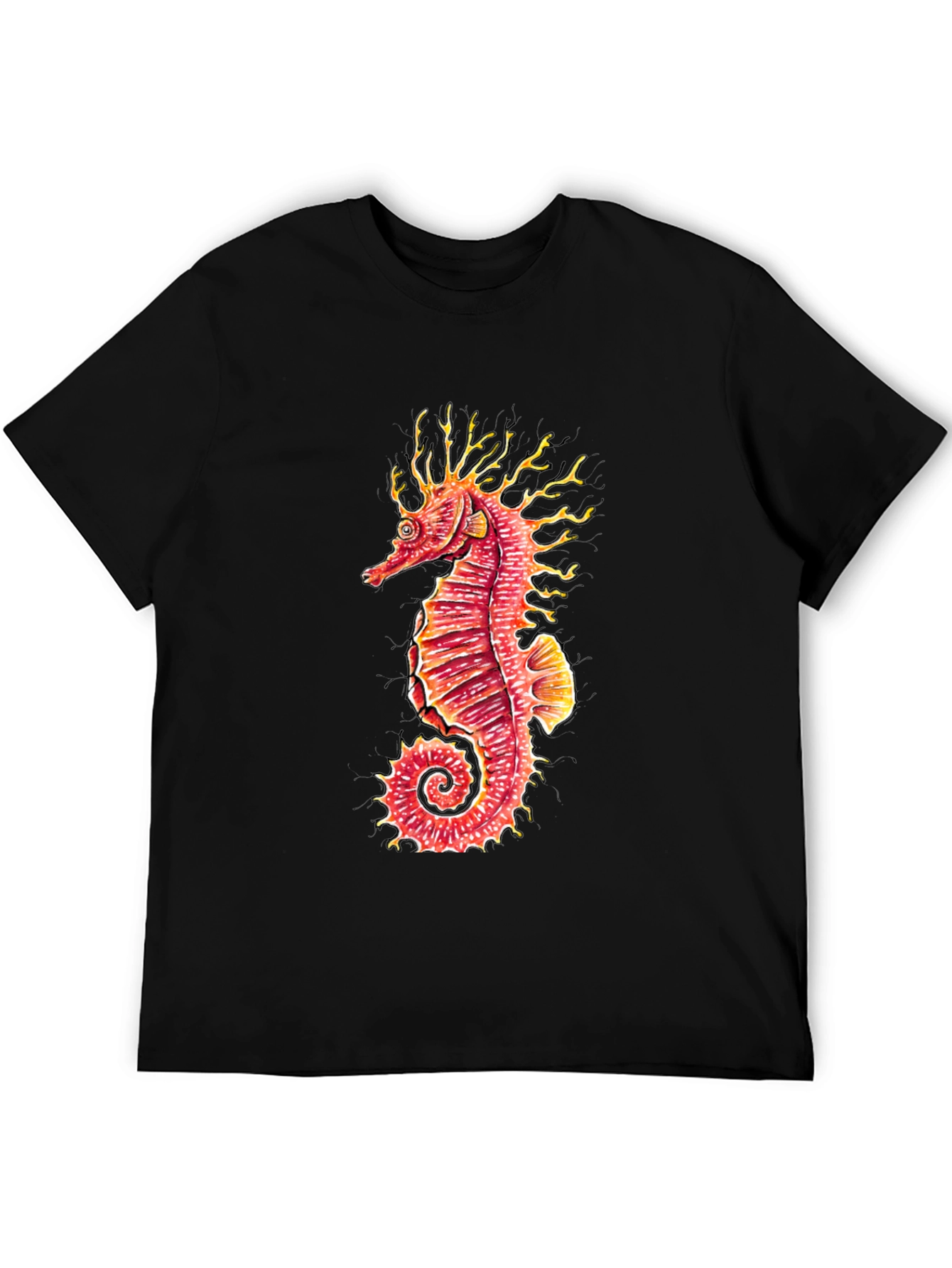 Seahorse Graphic Black T-Shirt