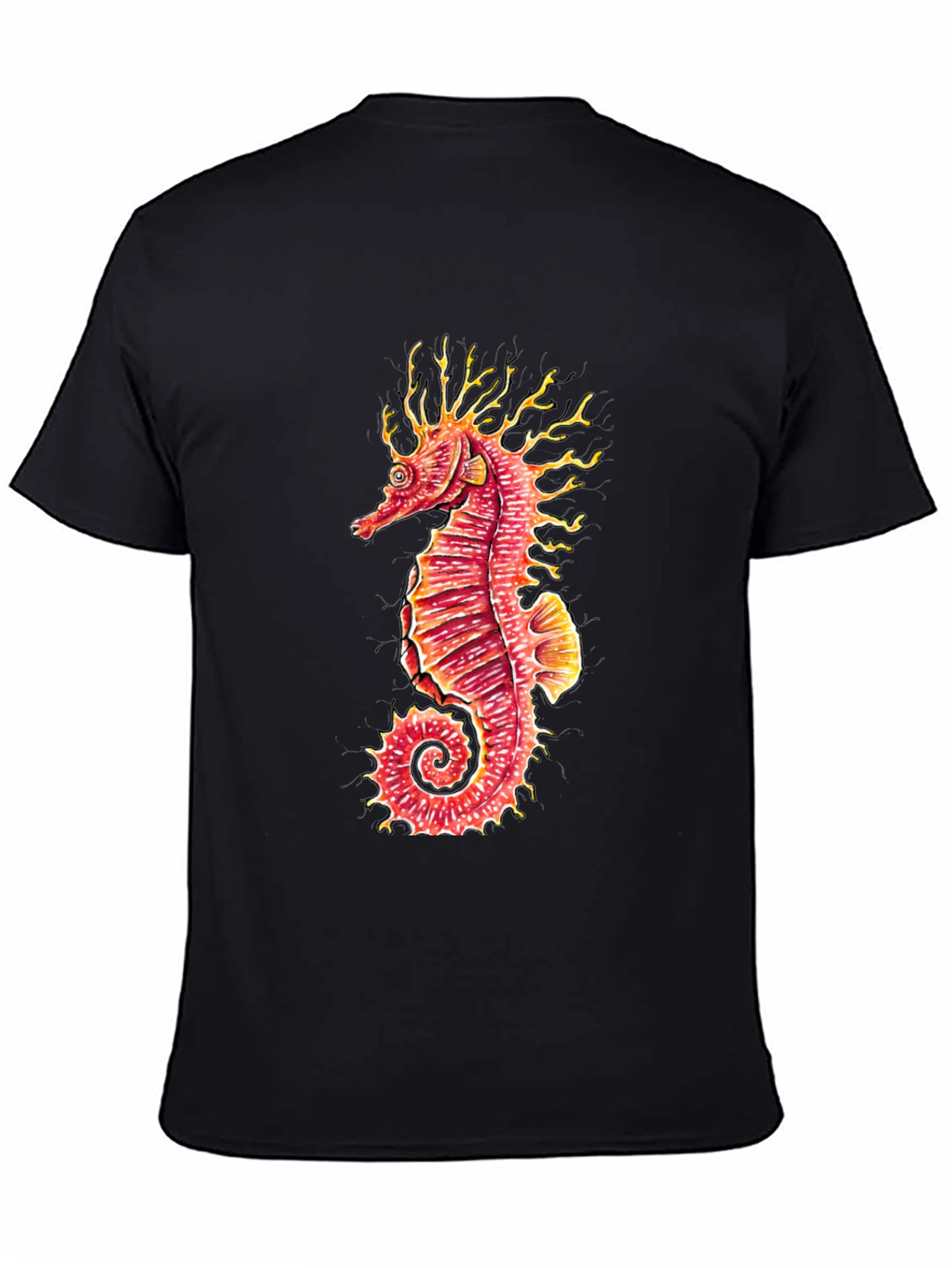 Seahorse Graphic Black T-Shirt