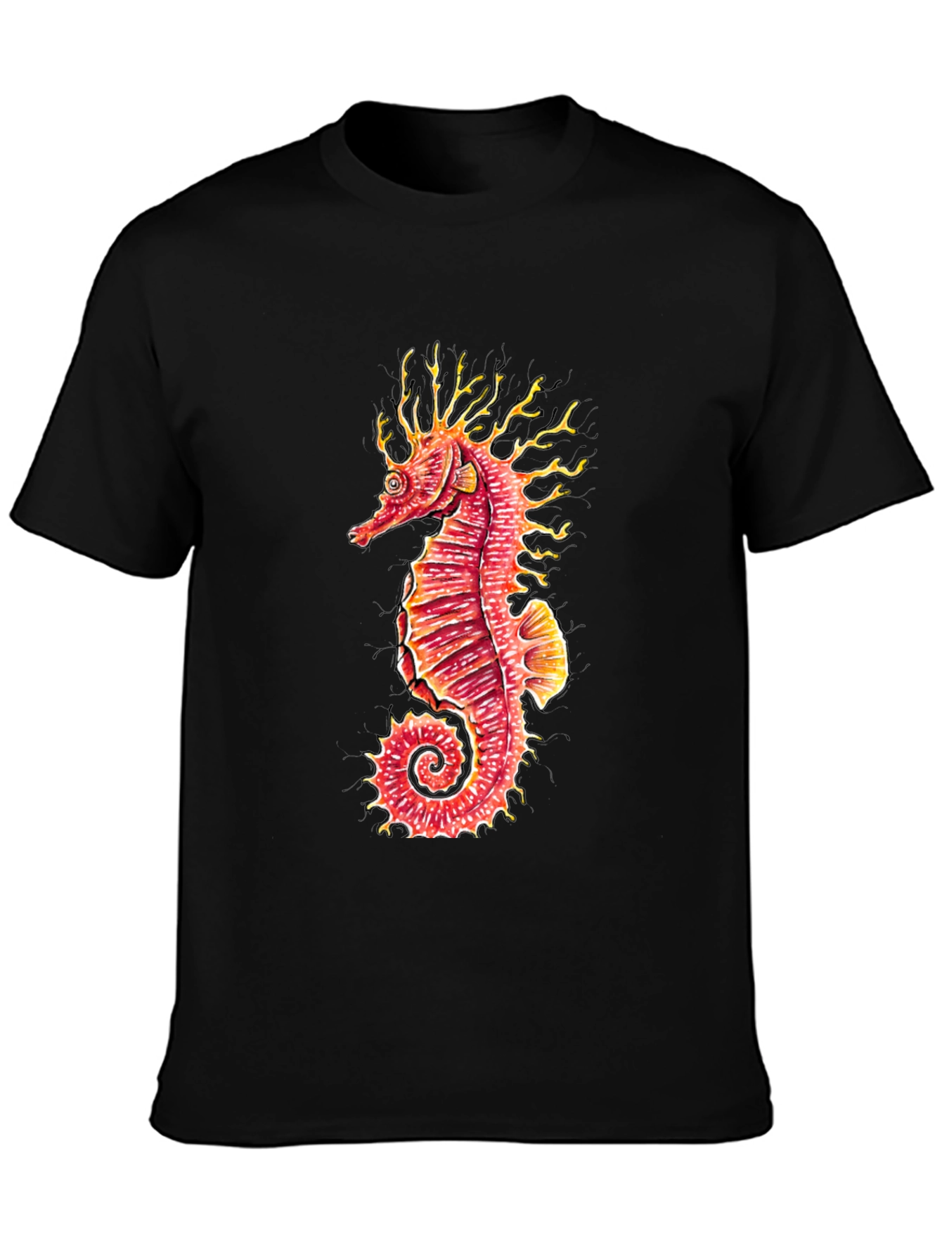 Seahorse Graphic Black T-Shirt