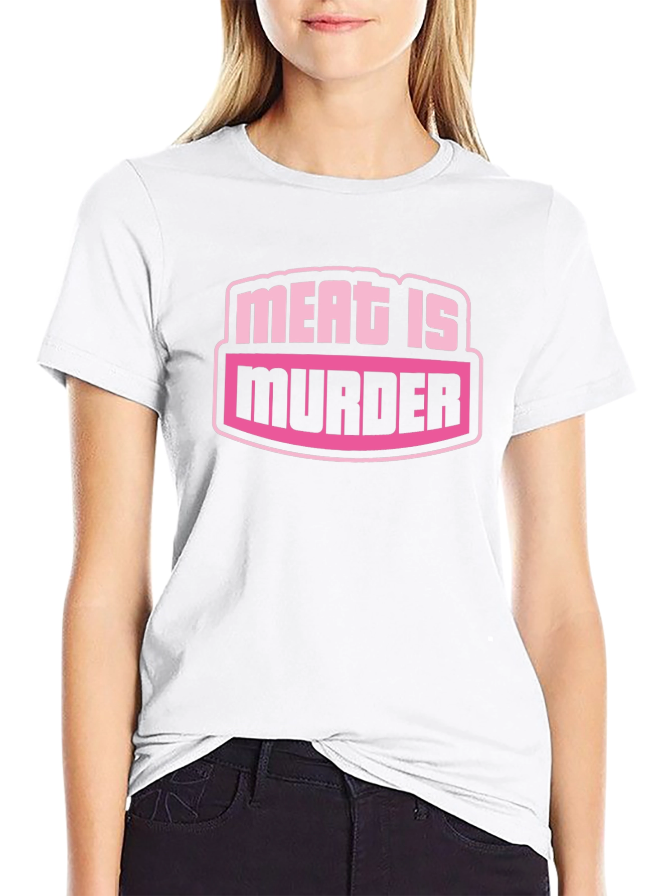 Meat is Murder Black Graphic T-Shirt