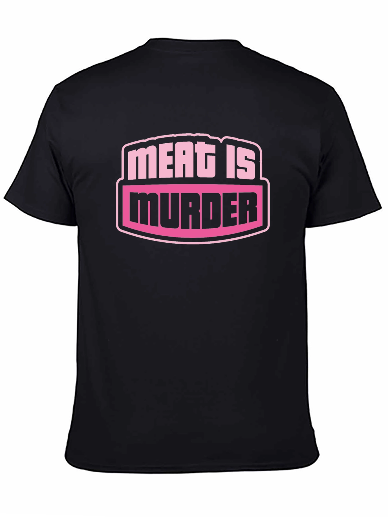 Meat is Murder Black Graphic T-Shirt