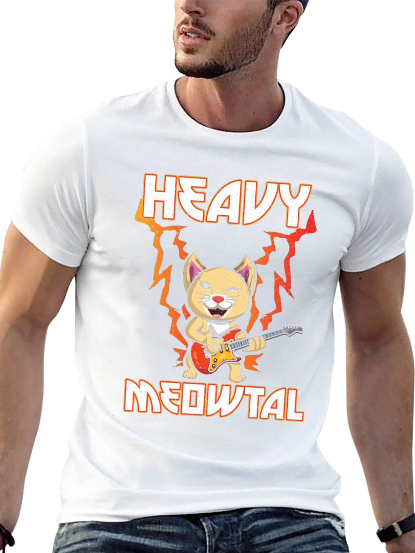 Heavy Meowtal Cat T-Shirt
