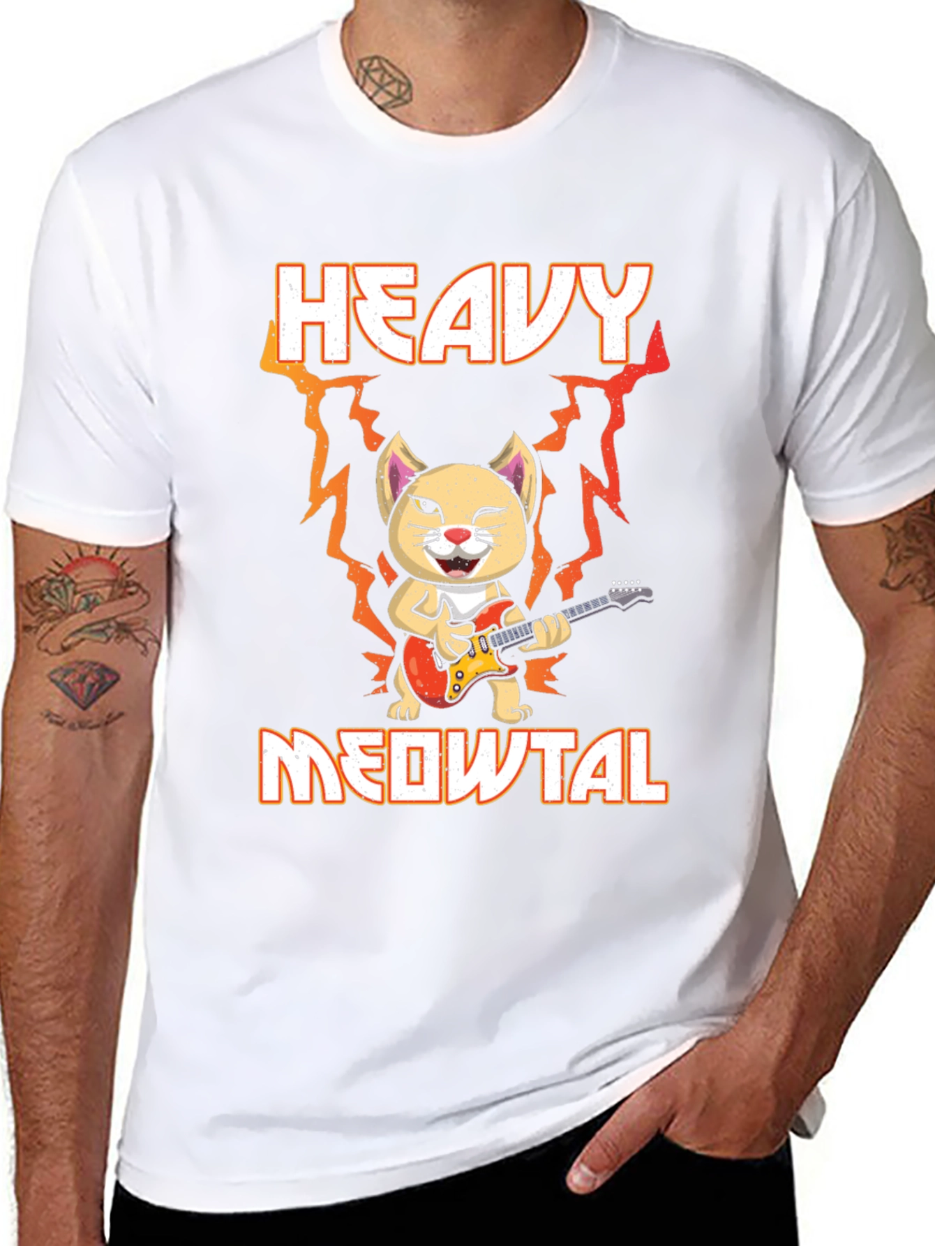 Heavy Meowtal Cat T-Shirt