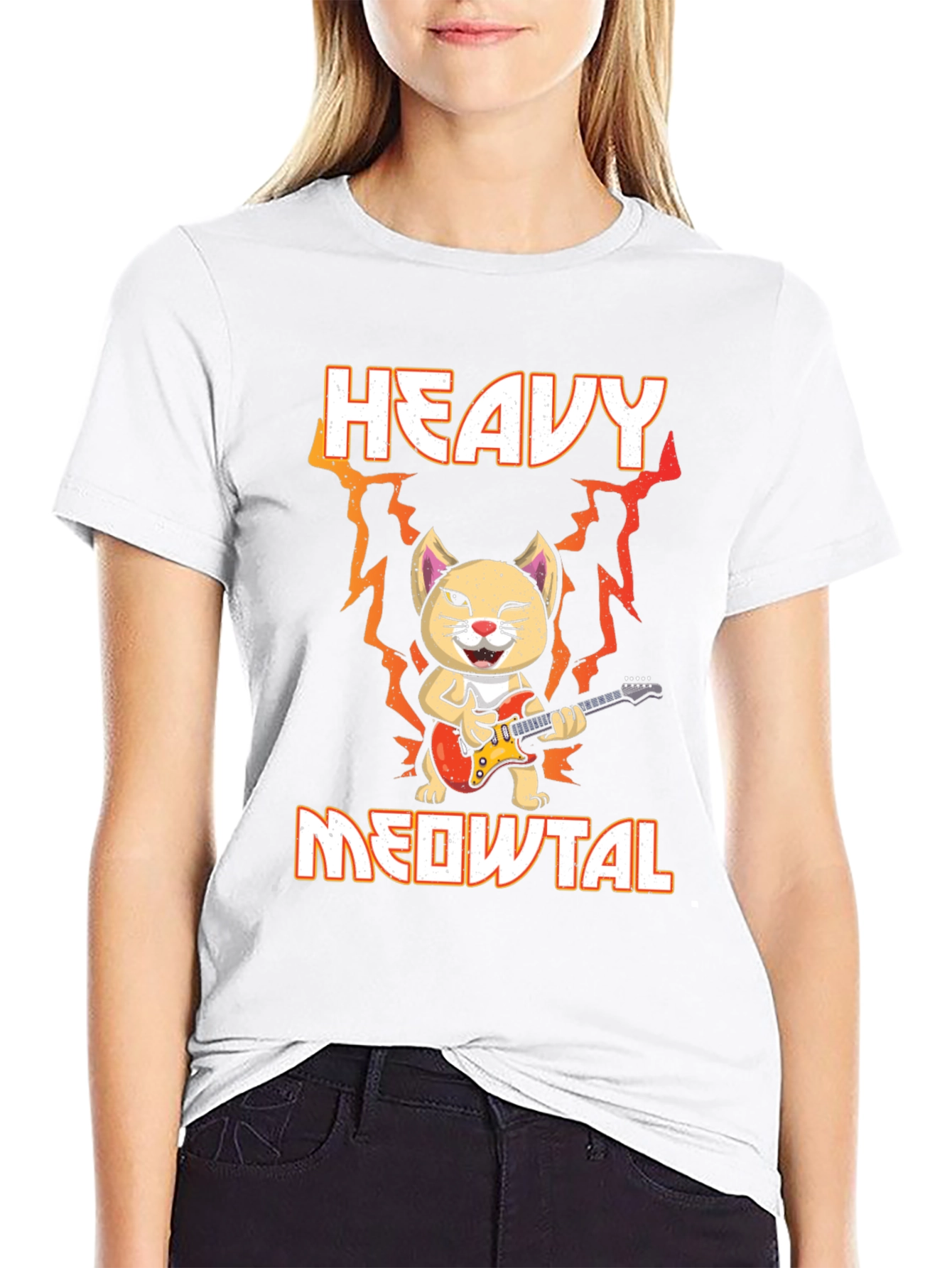 Heavy Meowtal Cat T-Shirt