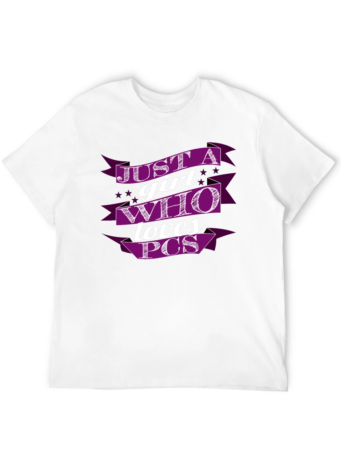 Just A Girl Who Loves PCs T-Shirt - Black