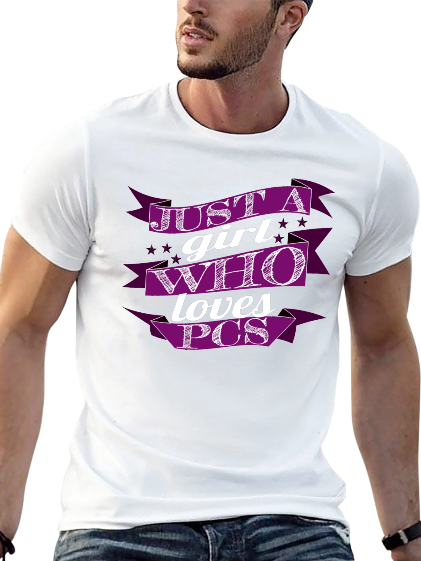 Just A Girl Who Loves PCs T-Shirt - Black