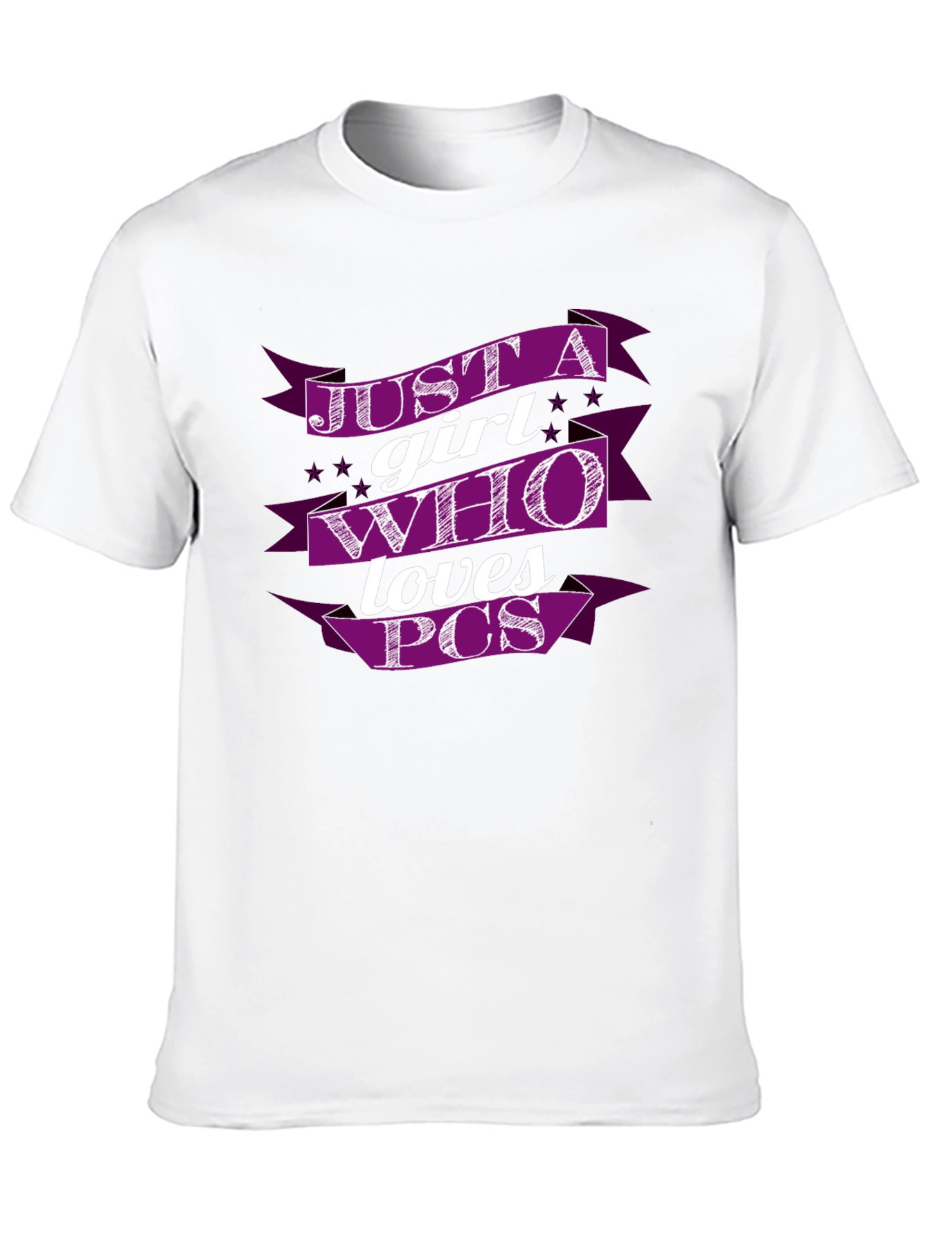 Just A Girl Who Loves PCs T-Shirt - Black