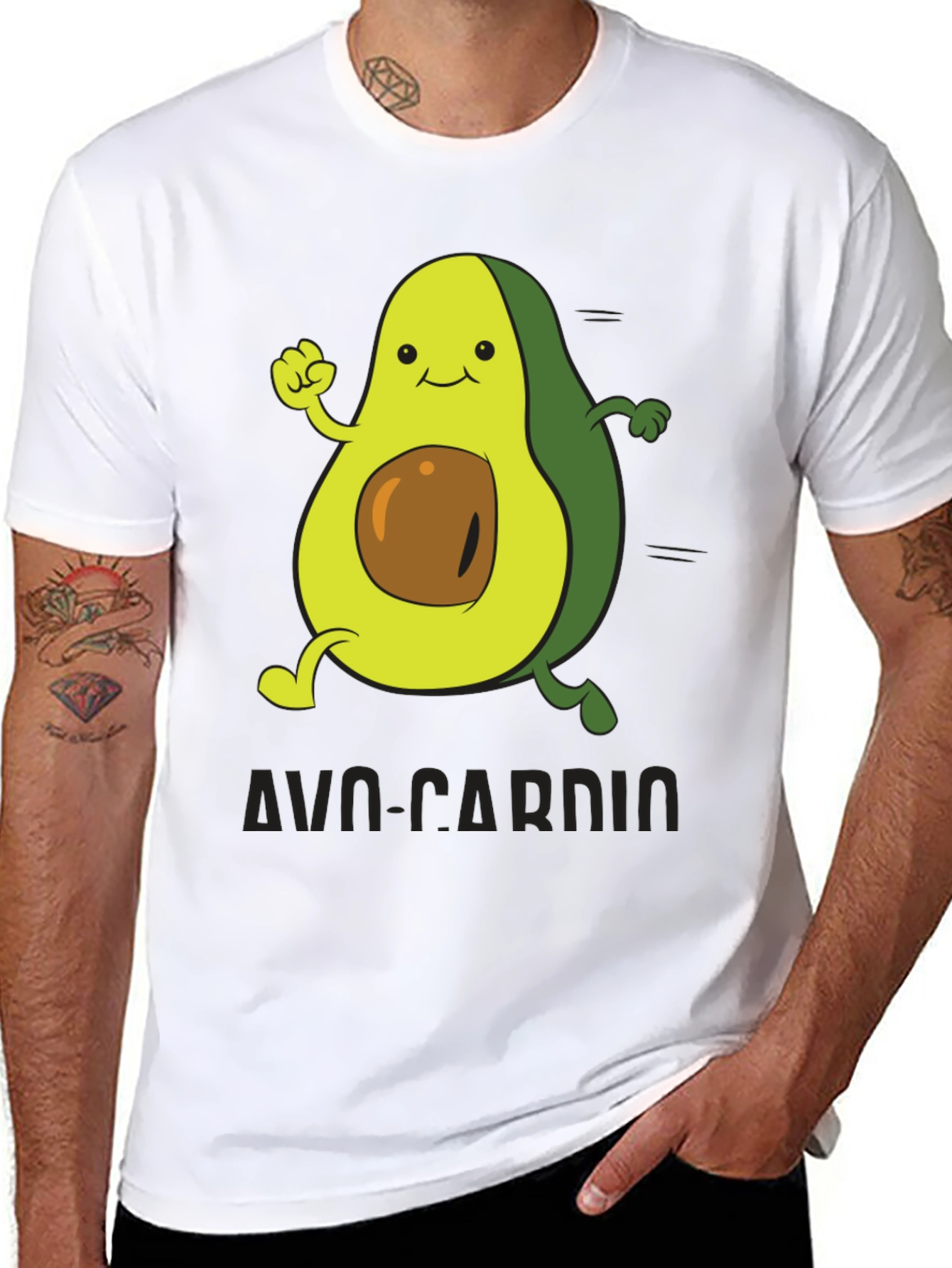 Avo-Cardio Black Graphic T-Shirt