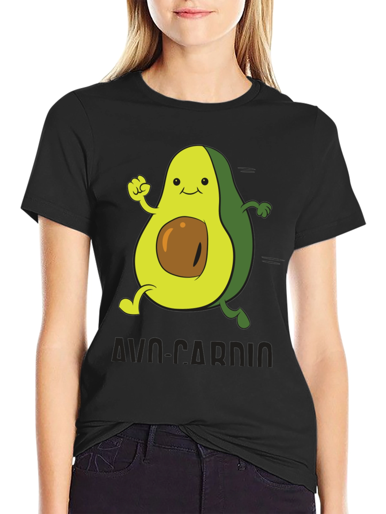 Avo-Cardio Black Graphic T-Shirt