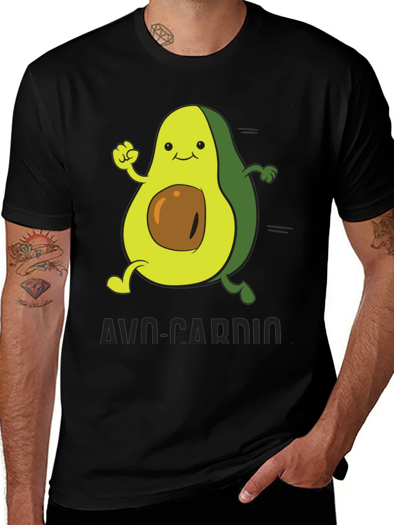 Avo-Cardio Black Graphic T-Shirt