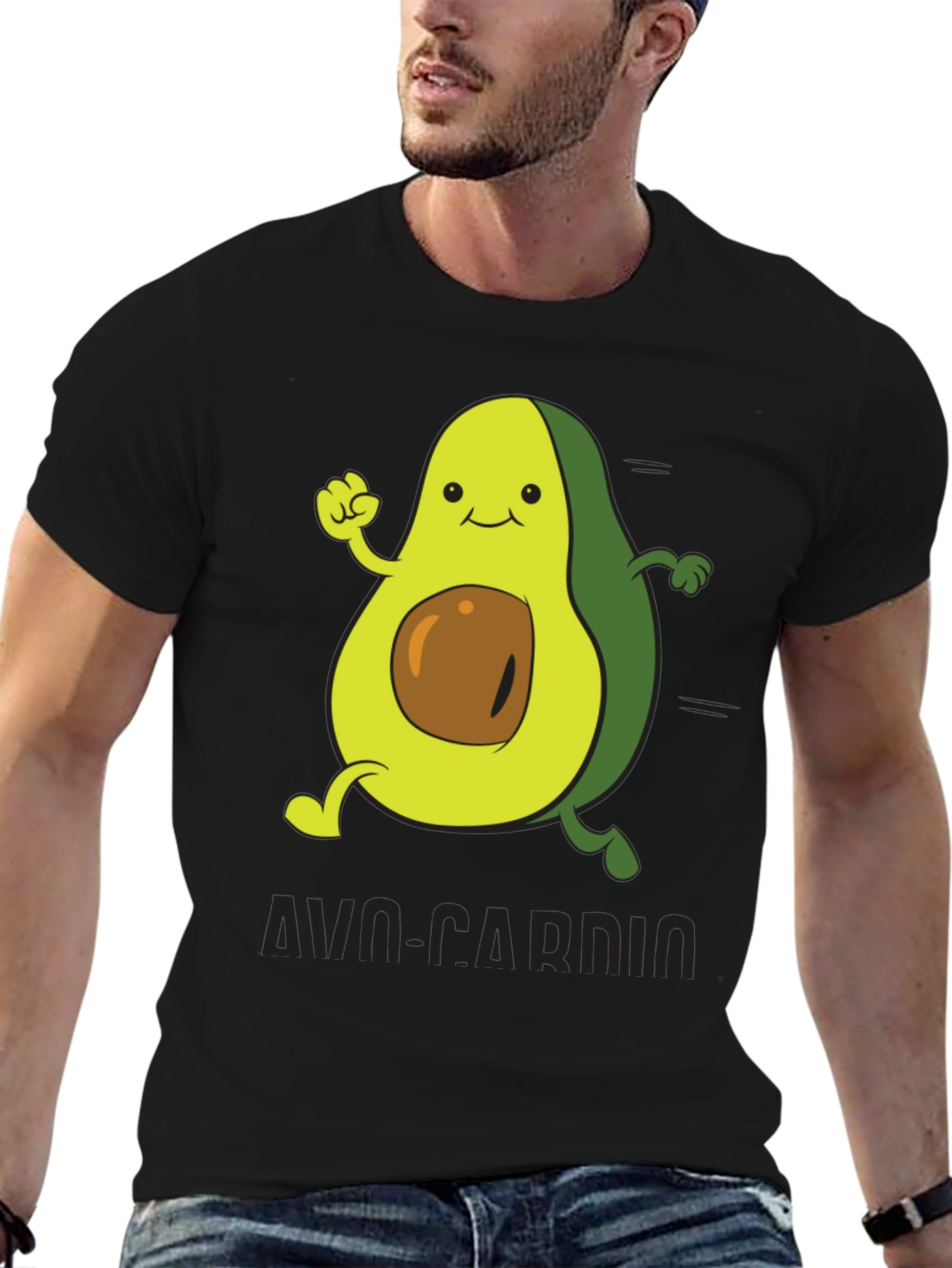 Avo-Cardio Black Graphic T-Shirt