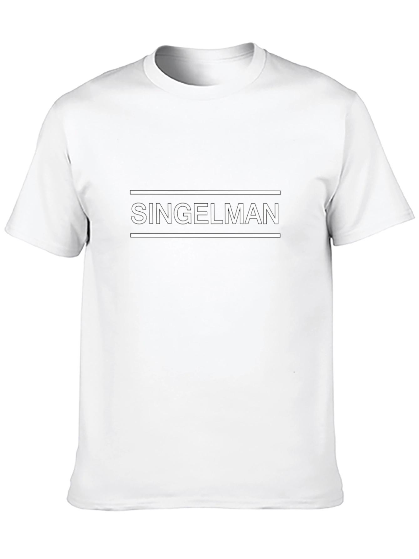 Singelman Graphic Tee - Black Cotton Casual T-Shirt